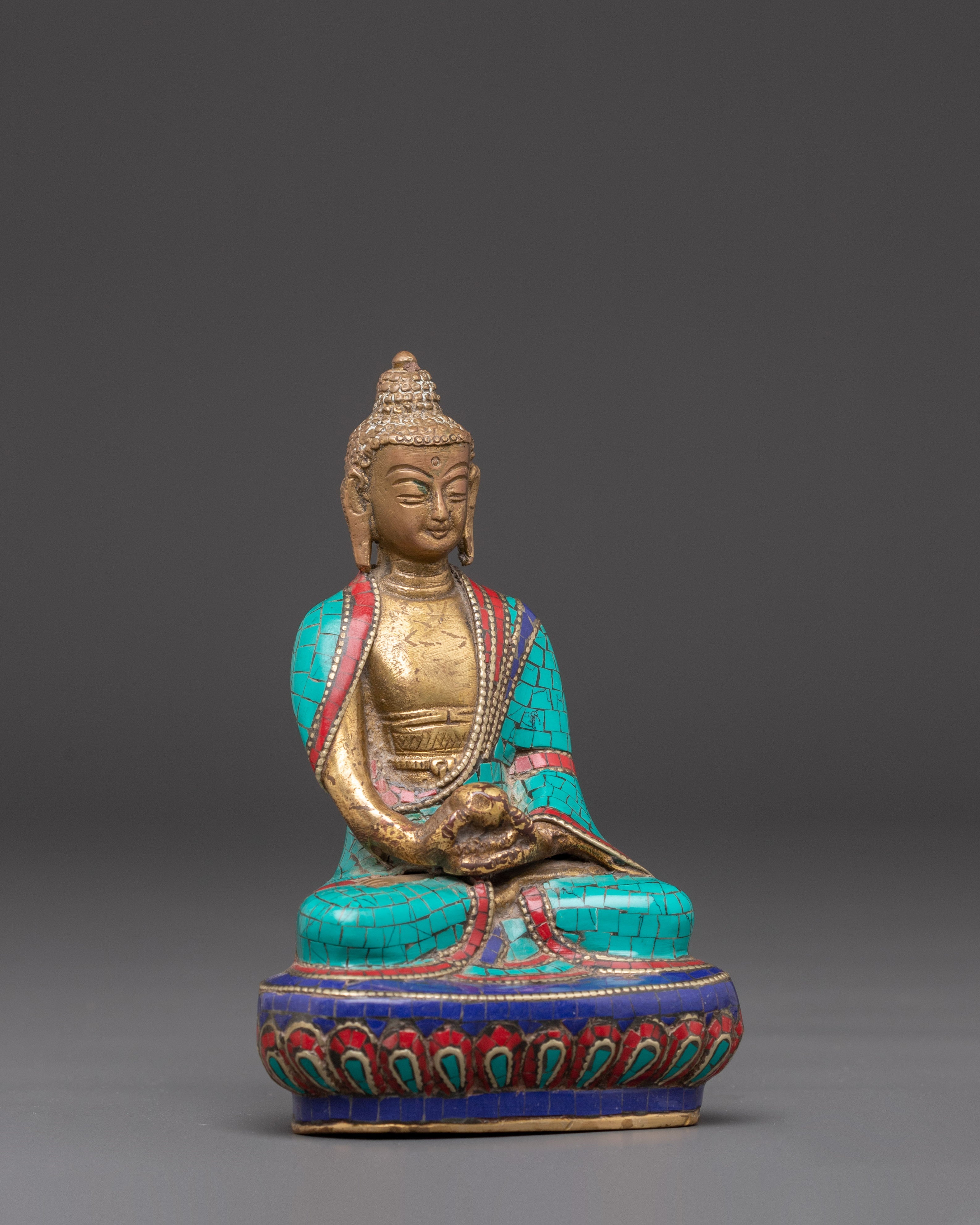 Sacred Buddha Amitabha Handcrafted Statue | Brass Amitabha Buddha Art