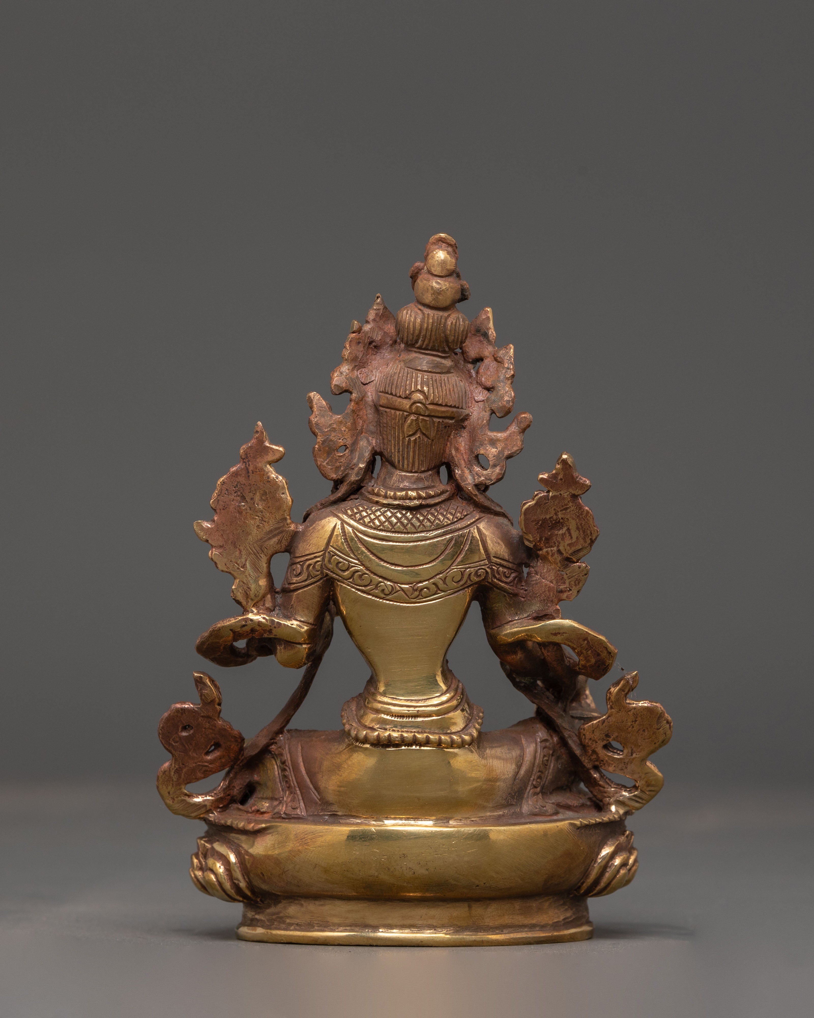 Green Tara Copper Statue | Handcrafted Tibetan Altar Decor