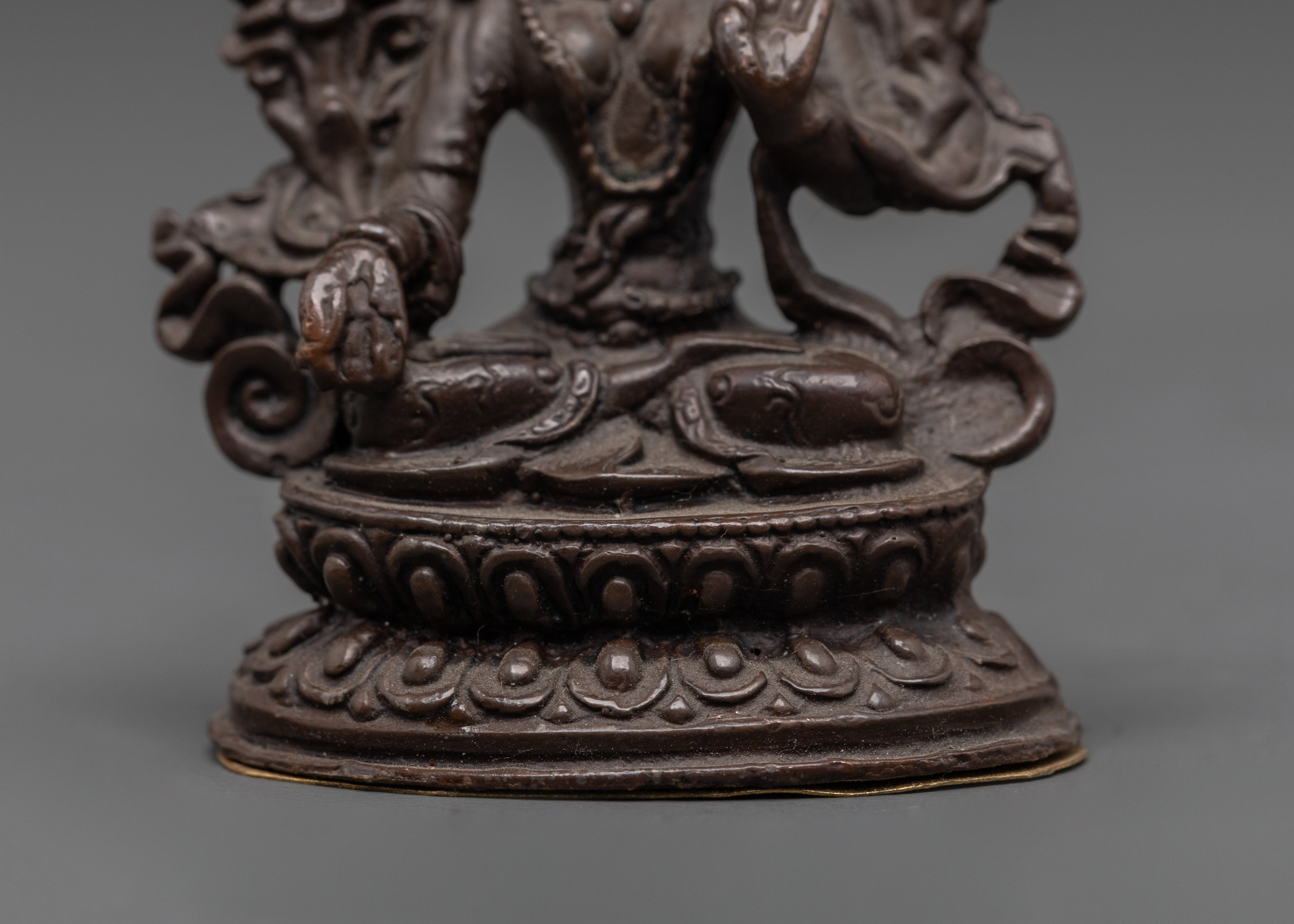Traditional White Tara Buddhist Statue | Oxidized Copper Meditation Sculpture