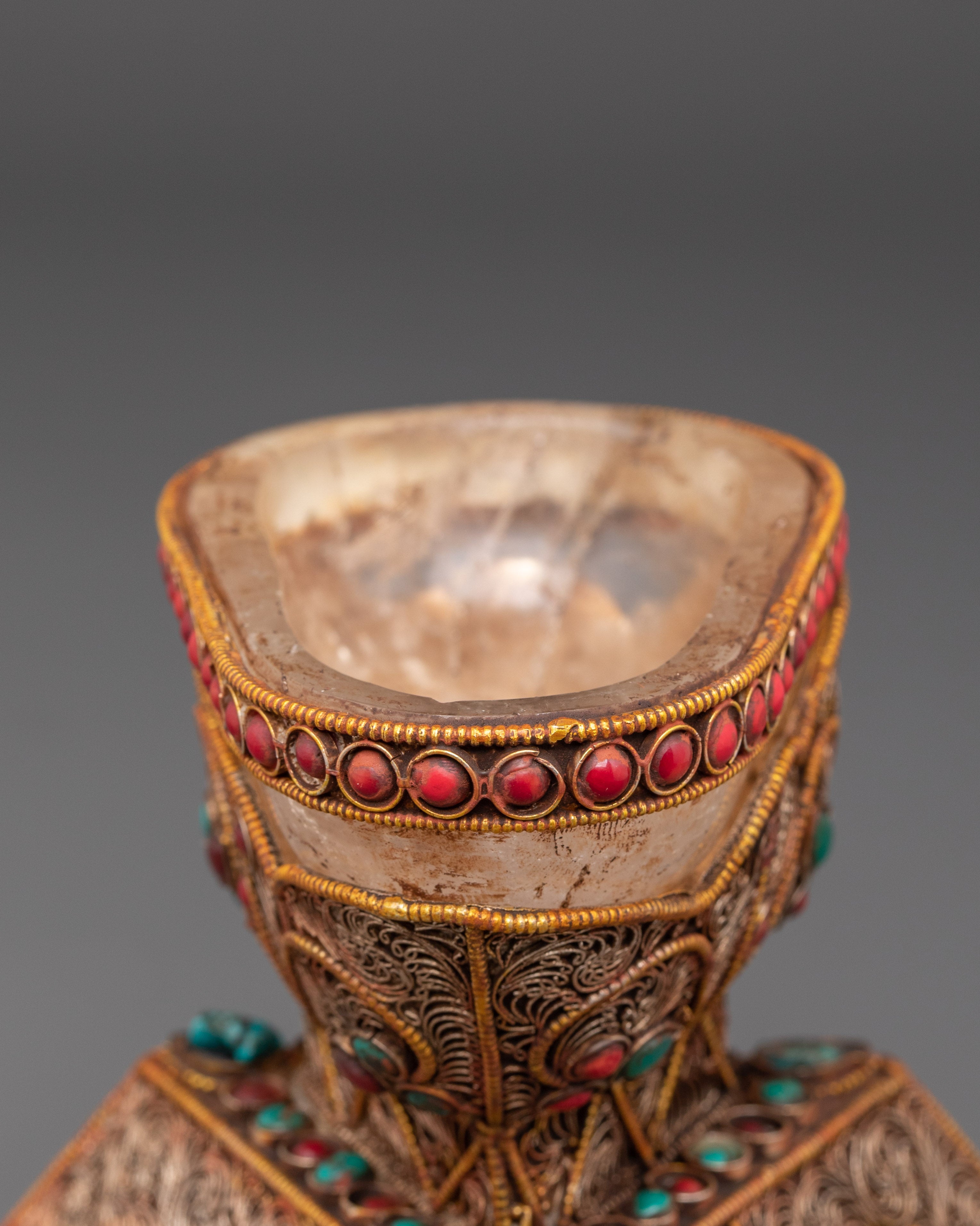 Spiritual Kapala Offering Cup | Handcrafted Buddhist Ritual Vessel