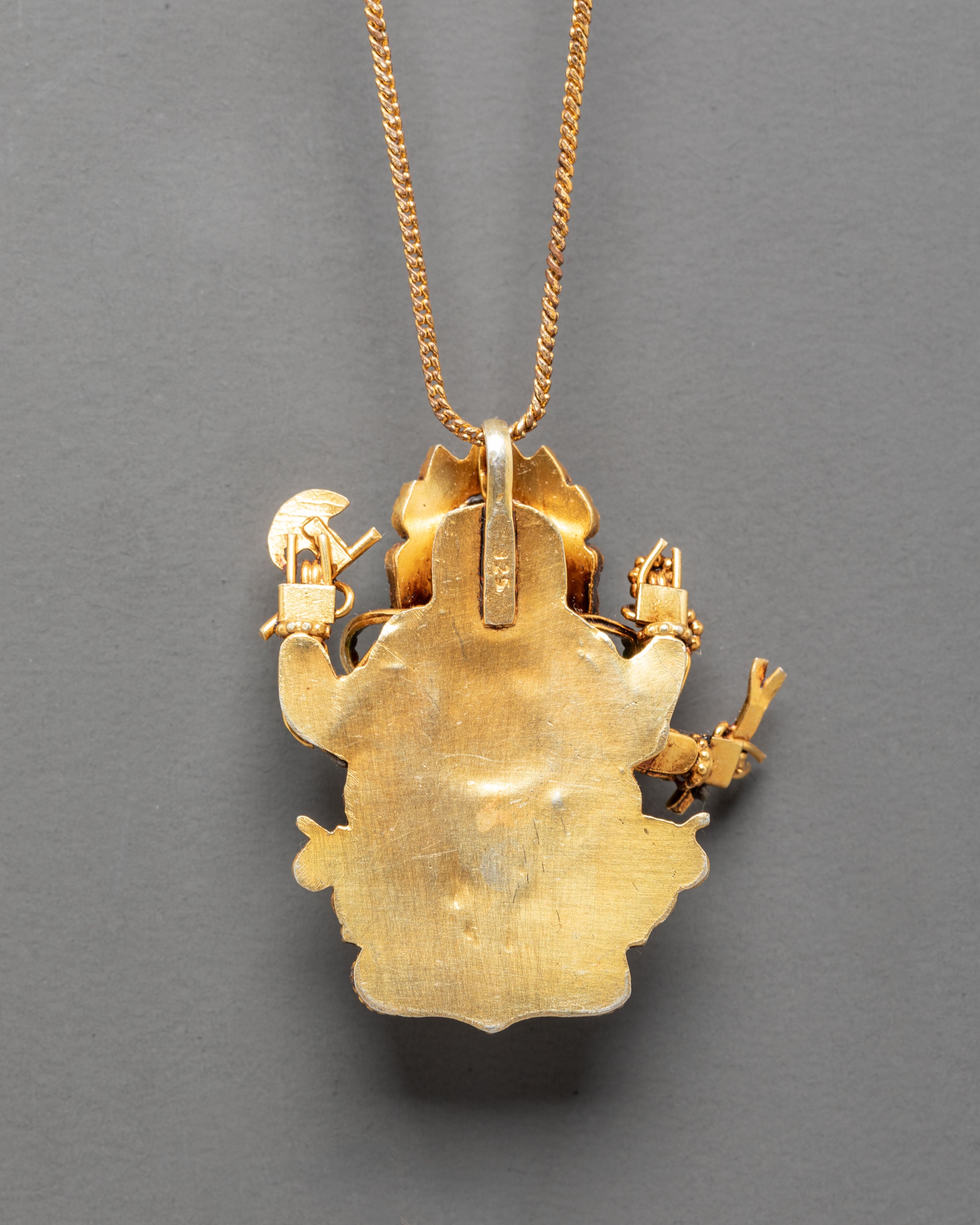 Gold Plated Ganesha Locket | Sacred Hindu Deity Pendant