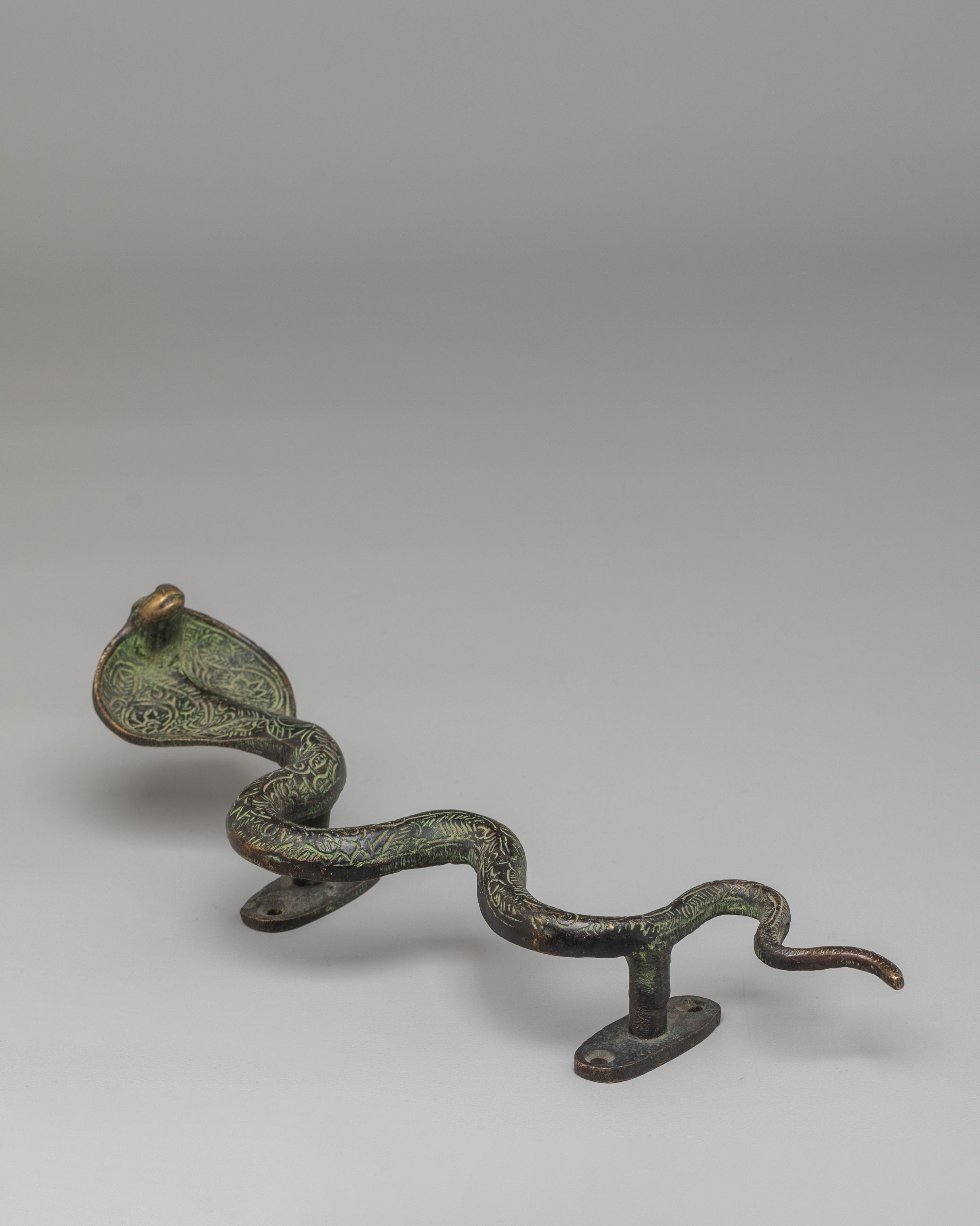 Handmade Snake Door Handle | Intricately Carved Decorative Design