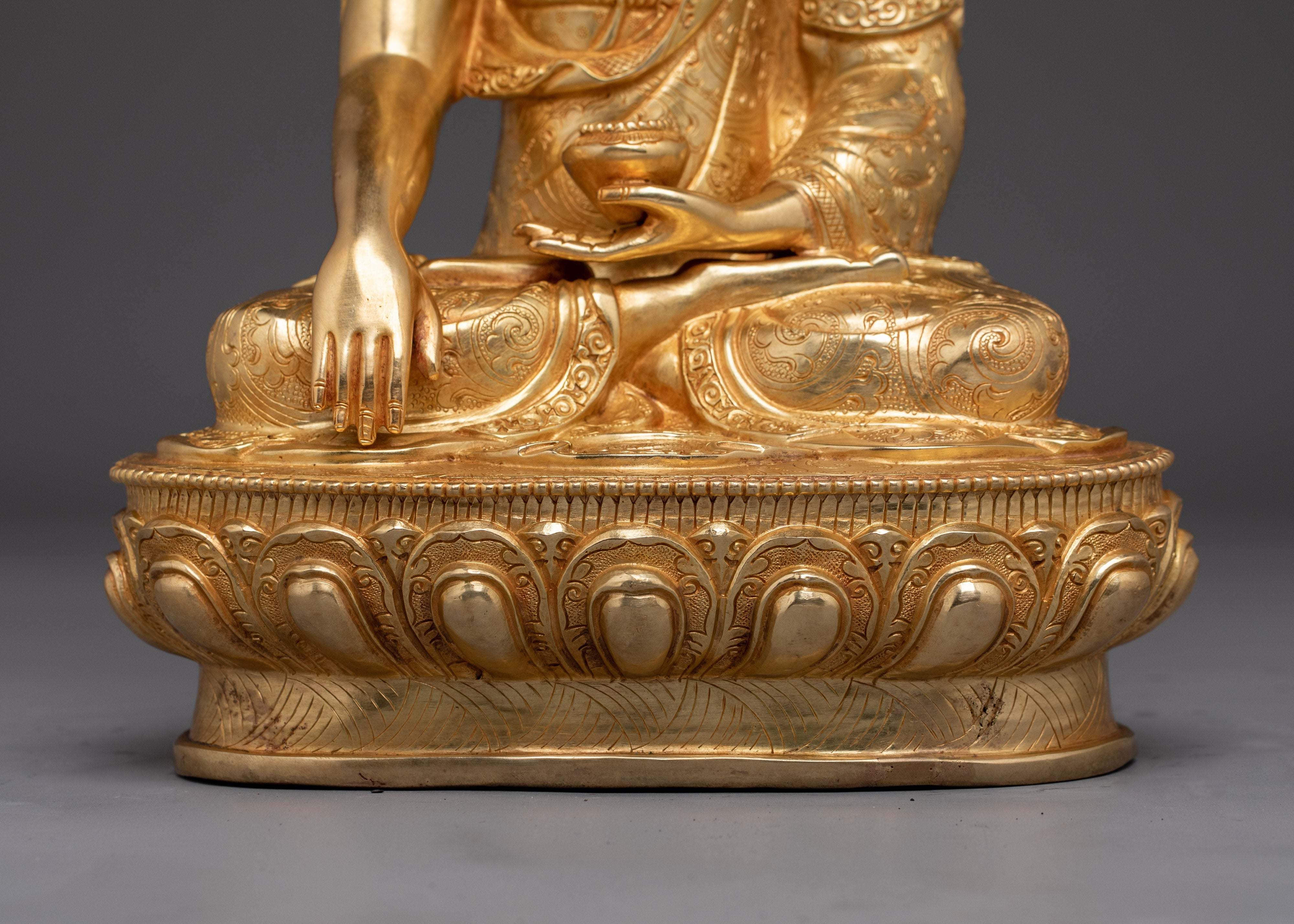 Handcrafted Tibetan Sculpture of Shakyamuni | Historical Buddha