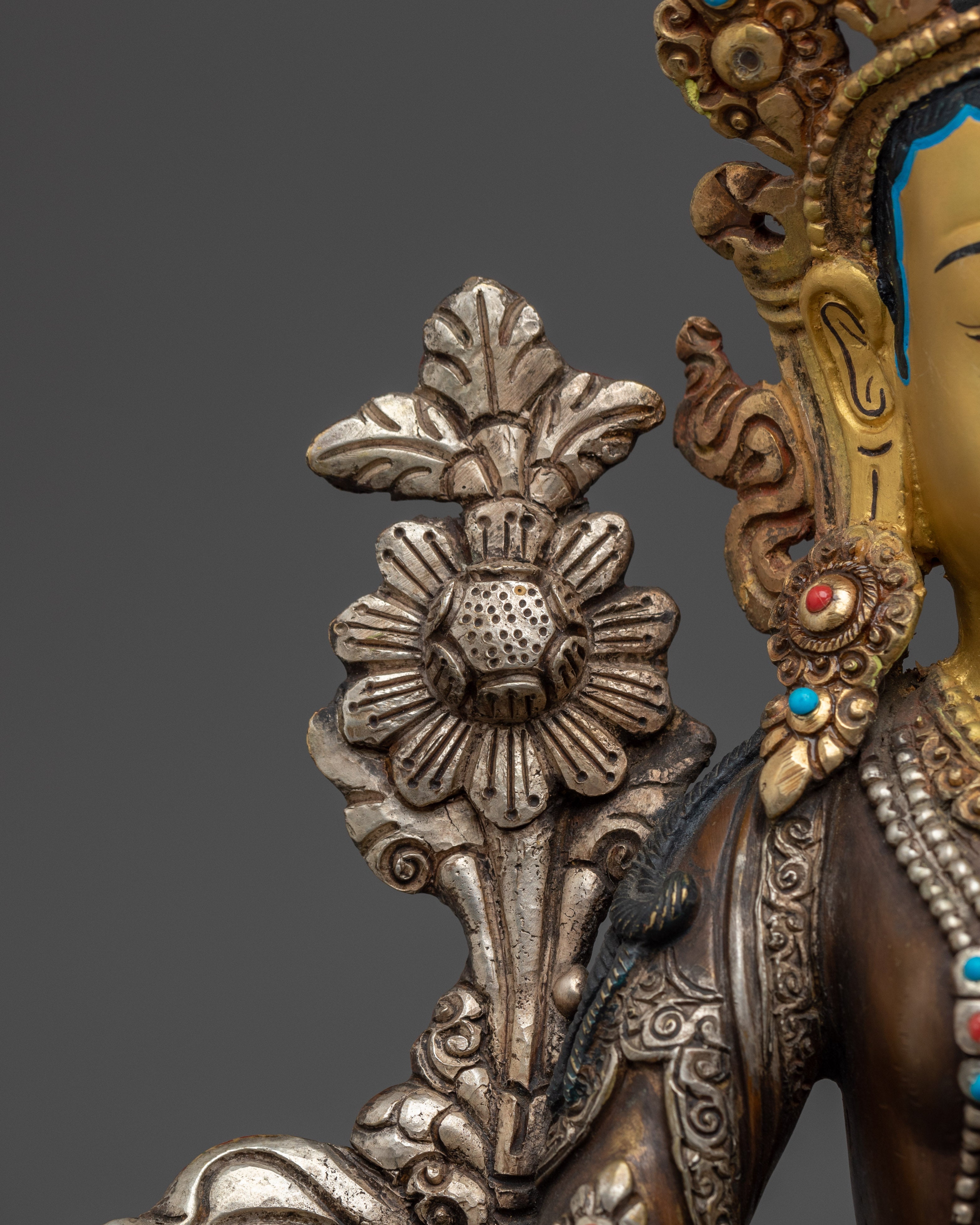 Green Tara Goddess Of Compassion Statue | Traditional Himalayan Art