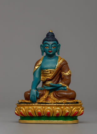 Gold-Plated Shakyamuni Sculpture | Tibetan Buddhist home decor