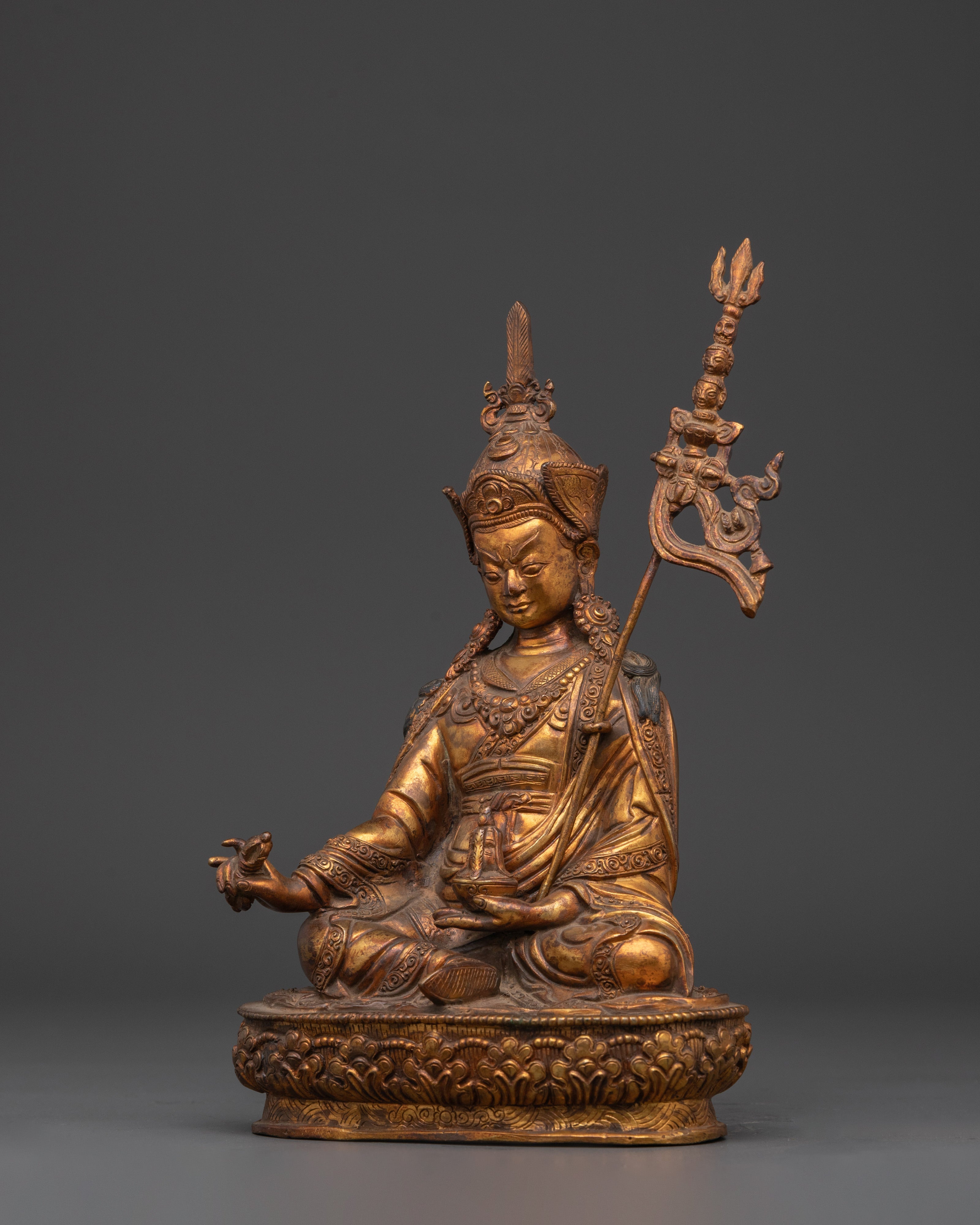 Himalayan Padmasambhava Statue | Tibetan Buddhist Sculpture for Spiritual Practice