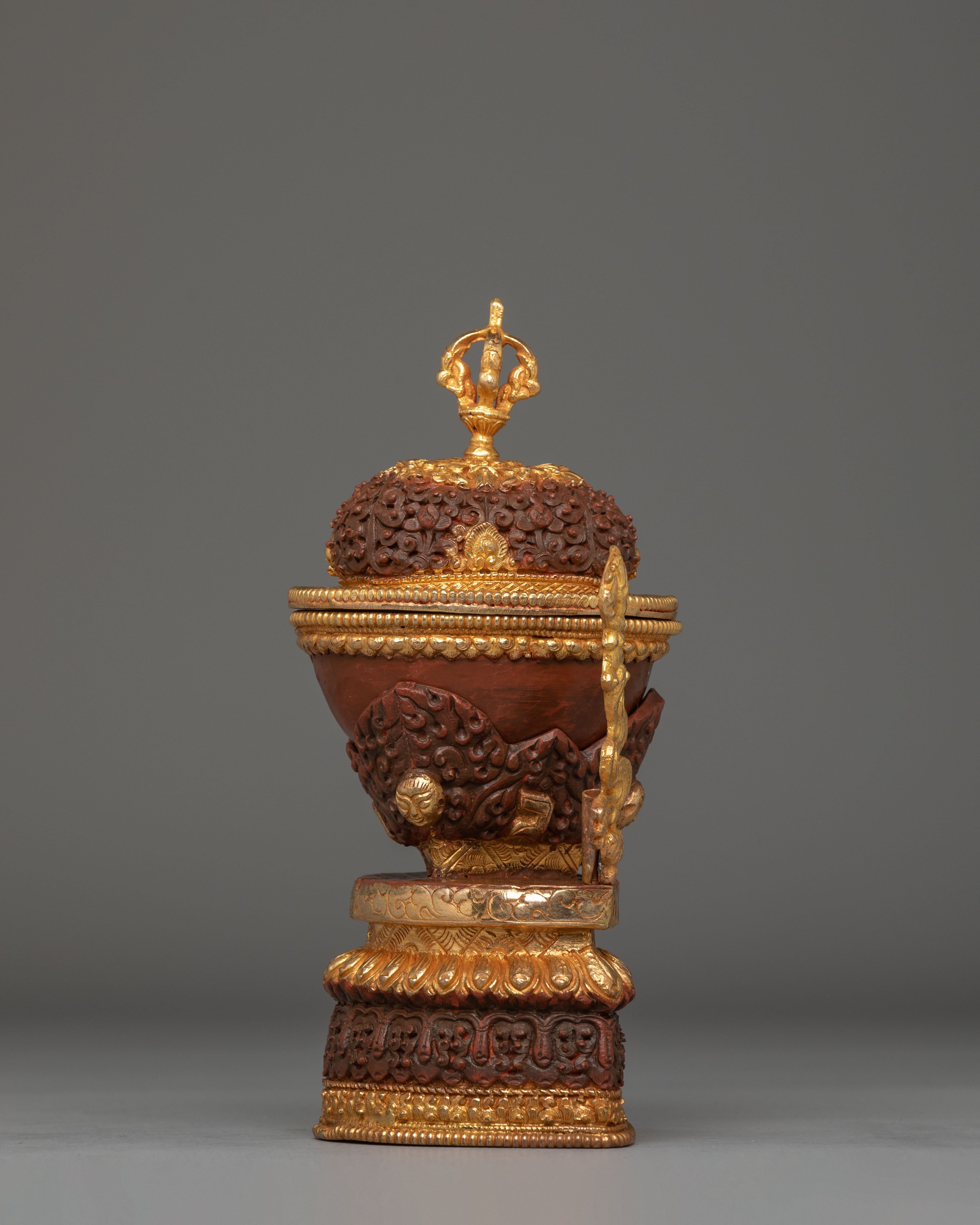 Handcrafted Tibetan Holy Kapala | Thöd-pa for Ritual Ceremonies