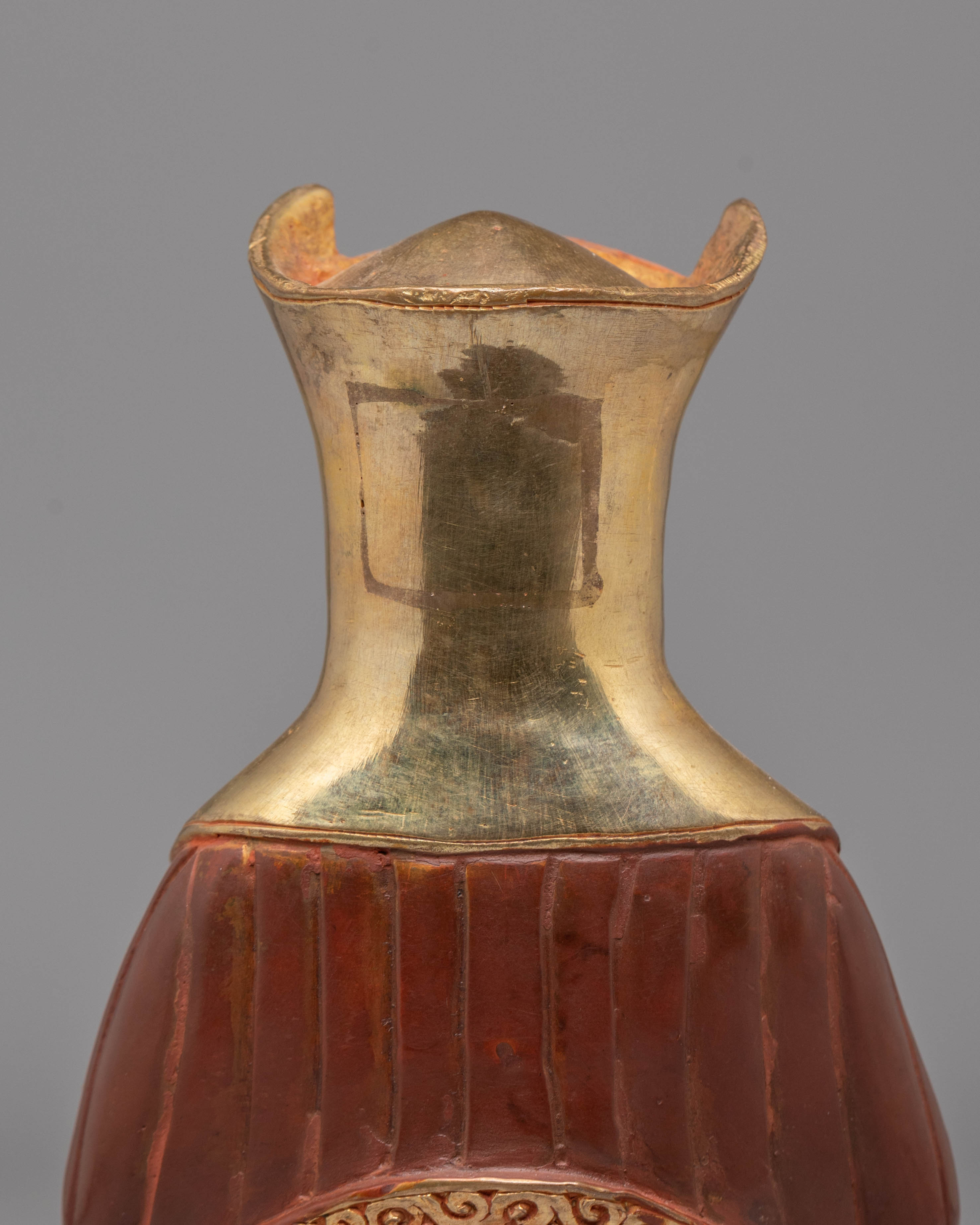 Handcrafted Marpha Buddhist Statue | Copper Body with Acrylic Color and 24K Gold Plating