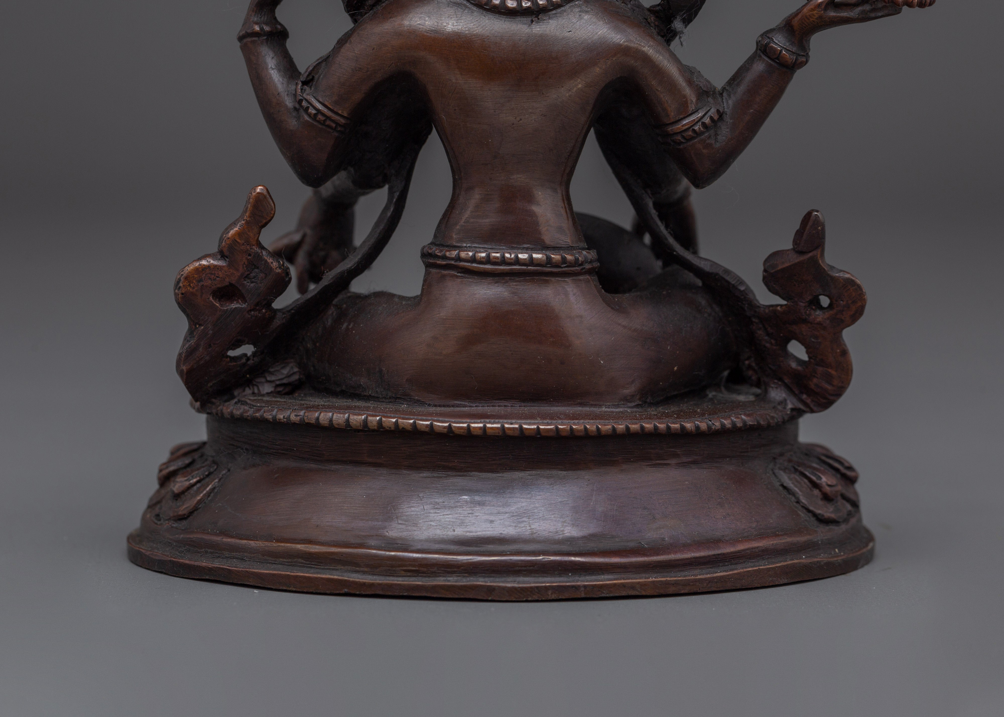 Saraswati Copper Sculpture of the Goddess of Wisdom | Divine Blessings for your Space