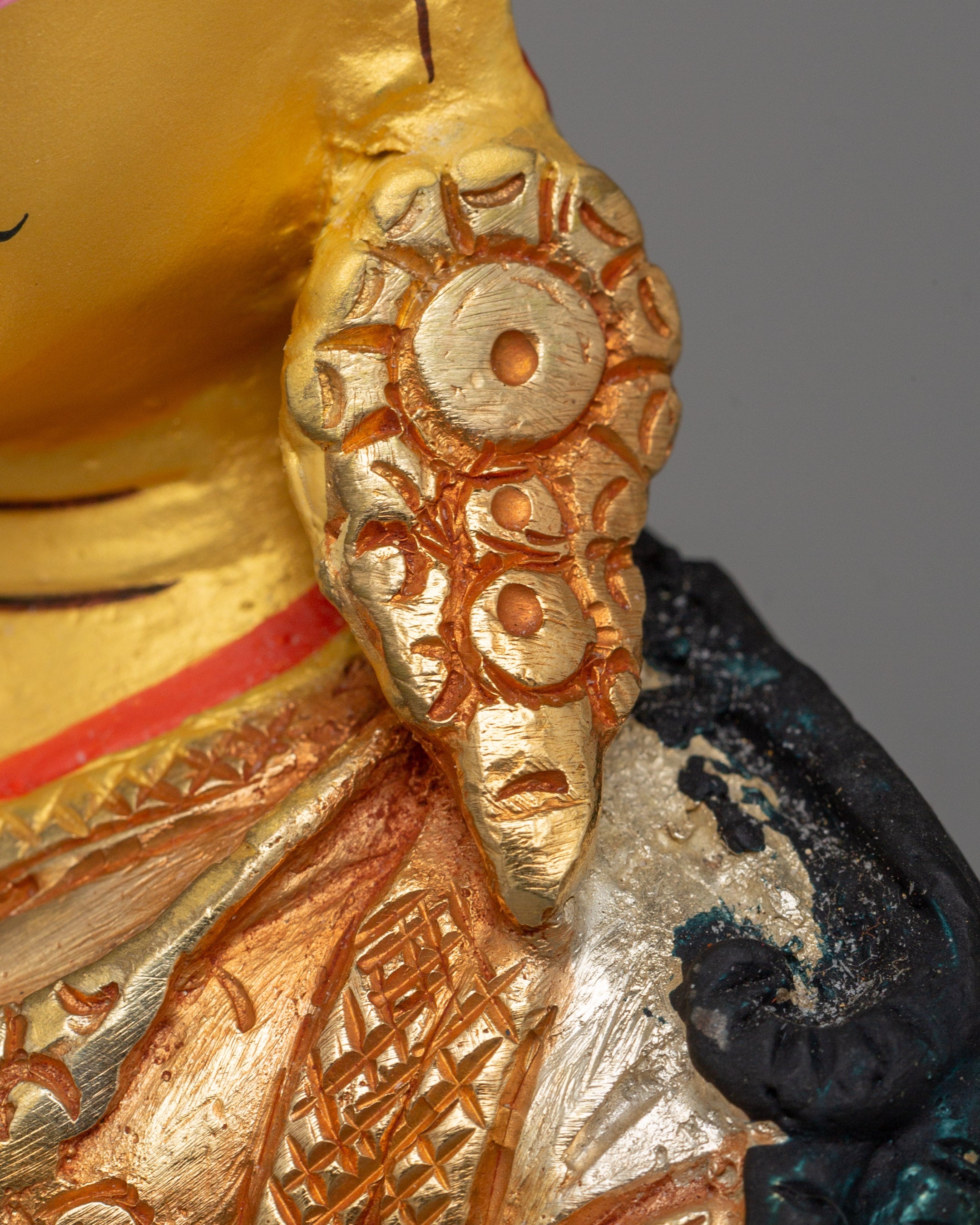 Guru Rinpoche with Sacred Beautiful Halo Statue | Lotus Born Buddhist Master