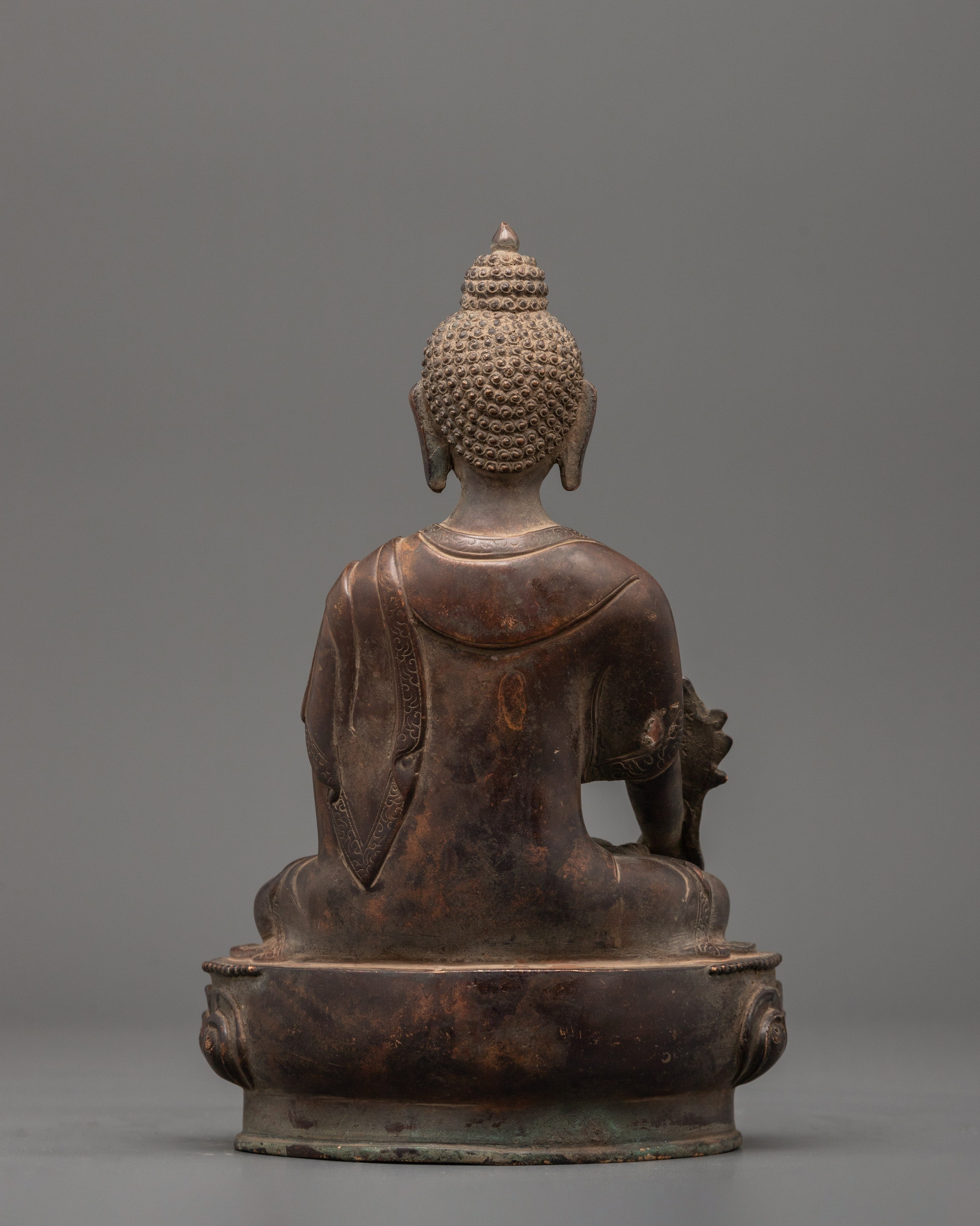 Oxidized Copper Medicine Buddha Statue | Symbol of Healing & Compassion