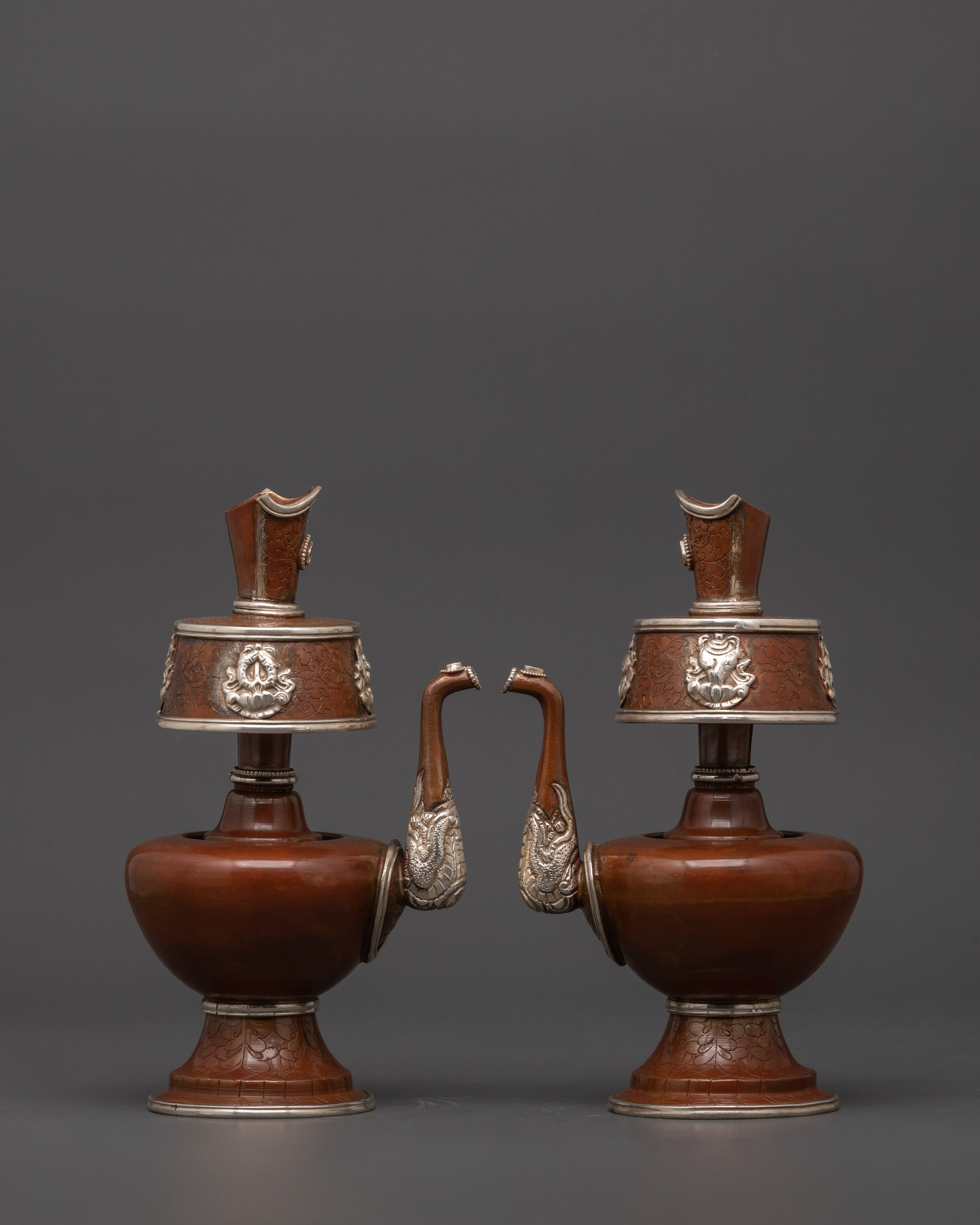 Tibetan Oxidized Copper Bhumba Set | For Spiritual Ceremonies, Altar Blessings