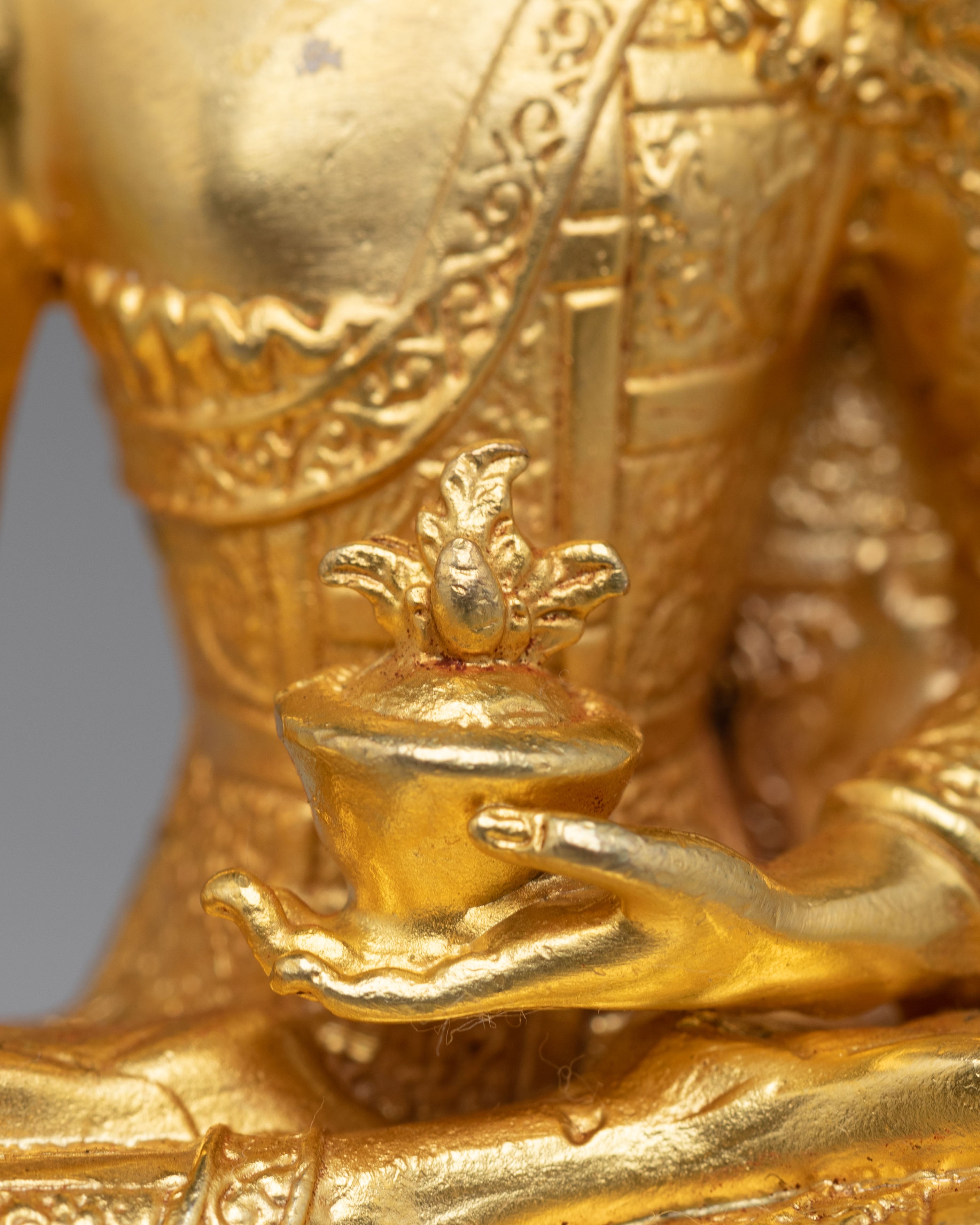 Sacred Medicine Buddha Deity Statue | Sangye Menla Altar Statue
