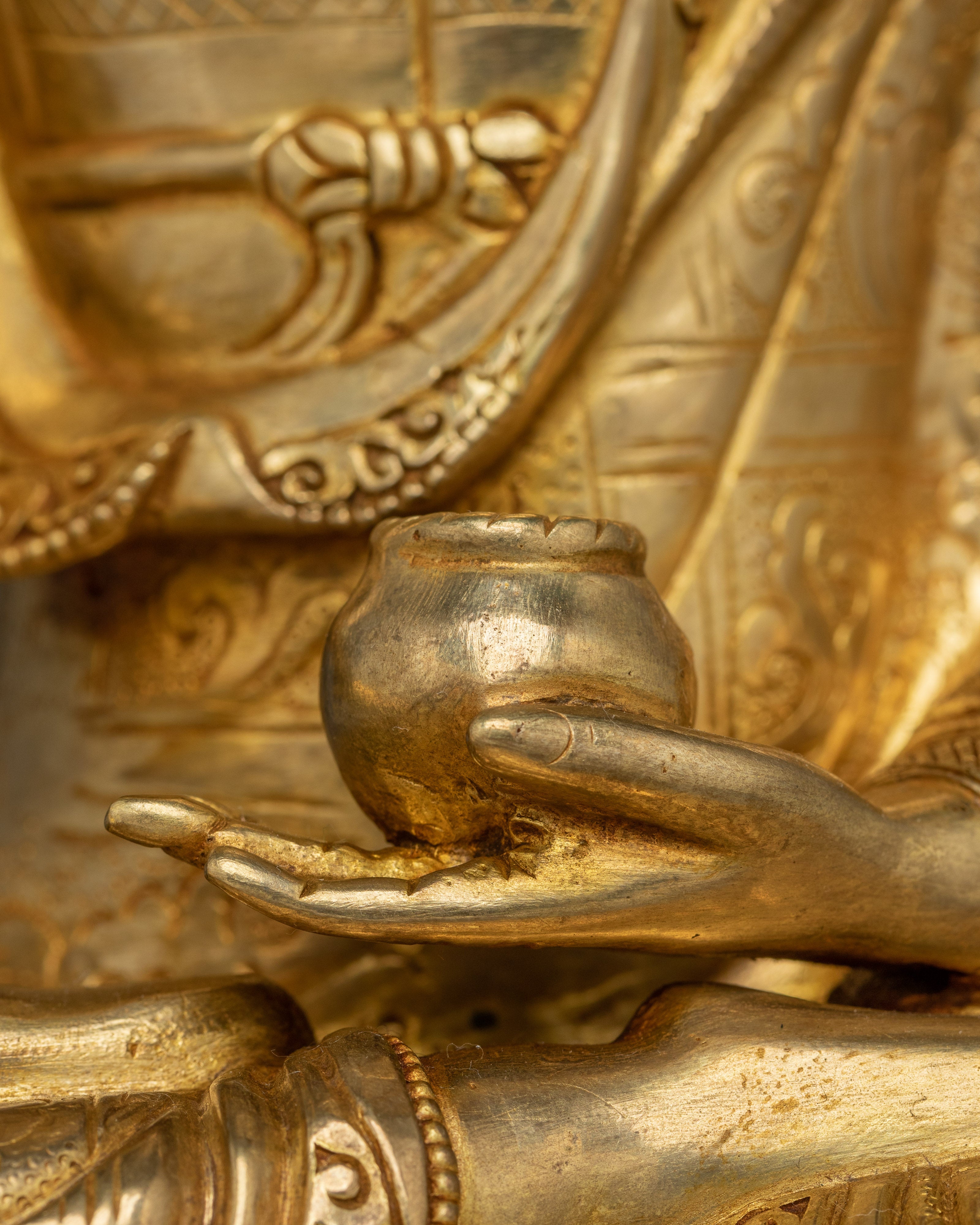 Awakened Royal Crown Shakyamuni Buddha Statue | Himalayan Golden Art