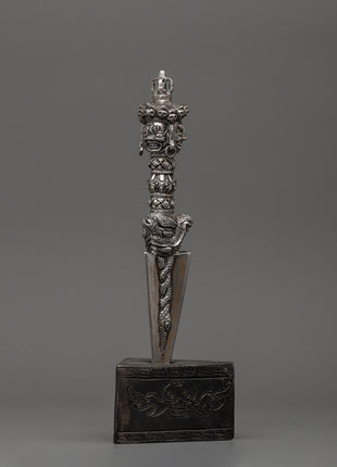 Iron Body Phurba | Tibetan Ritual Dagger with Vajra and Wrathful Deity