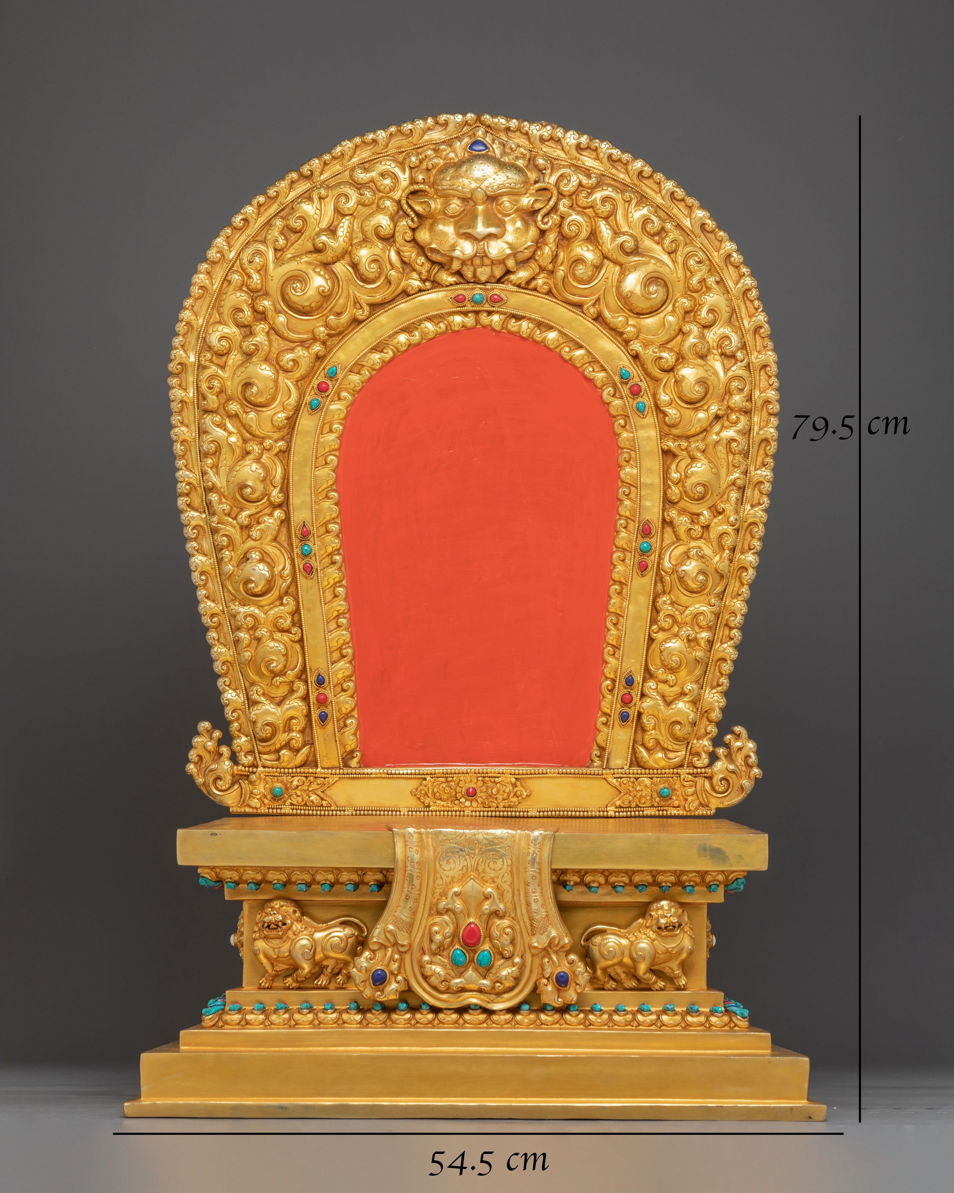 Hand-Carved Buddhist Throne | Gold Plated Throne