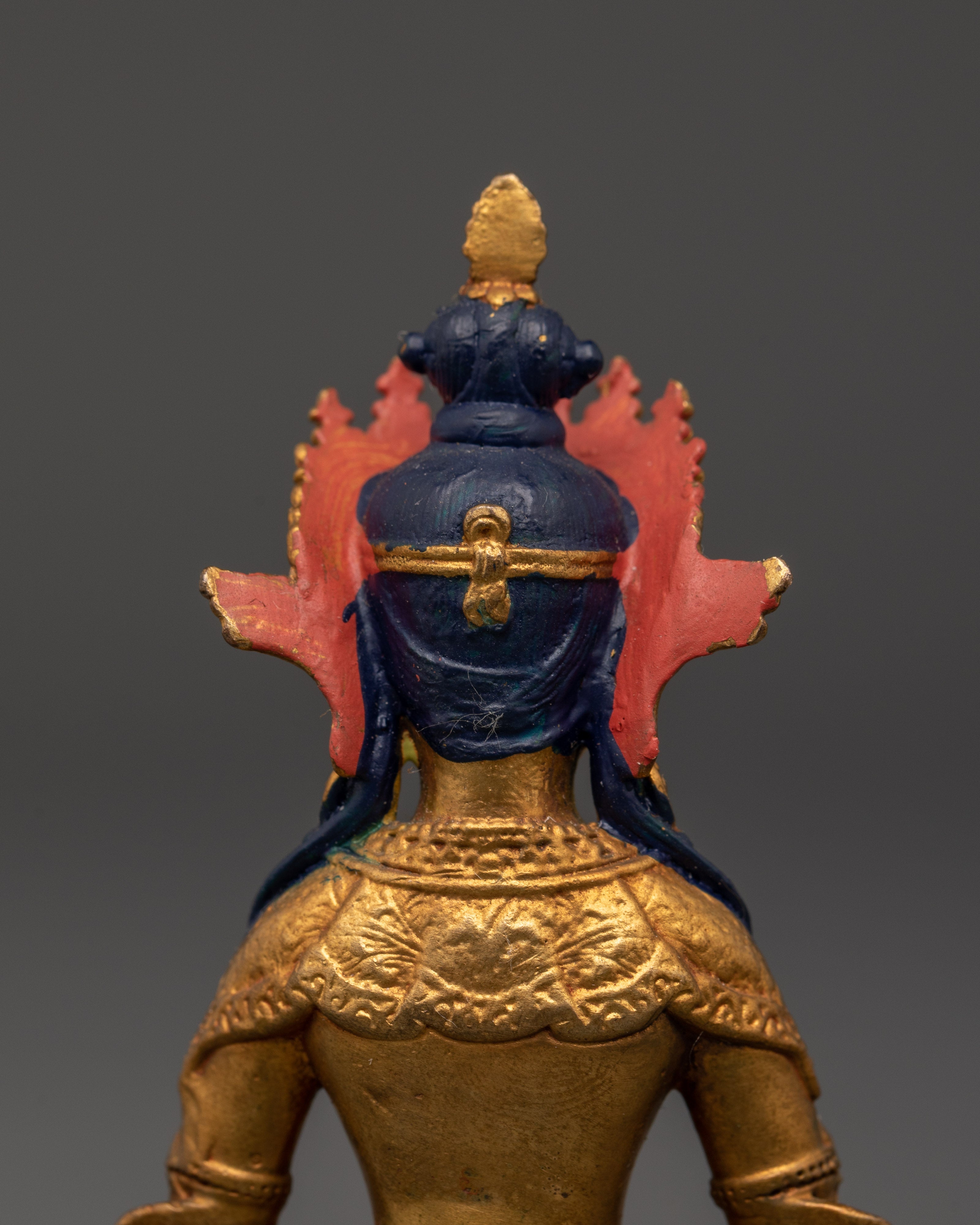 Himalayan Amitayus Sculpture | Tibetan Buddha of Long Life with Vase