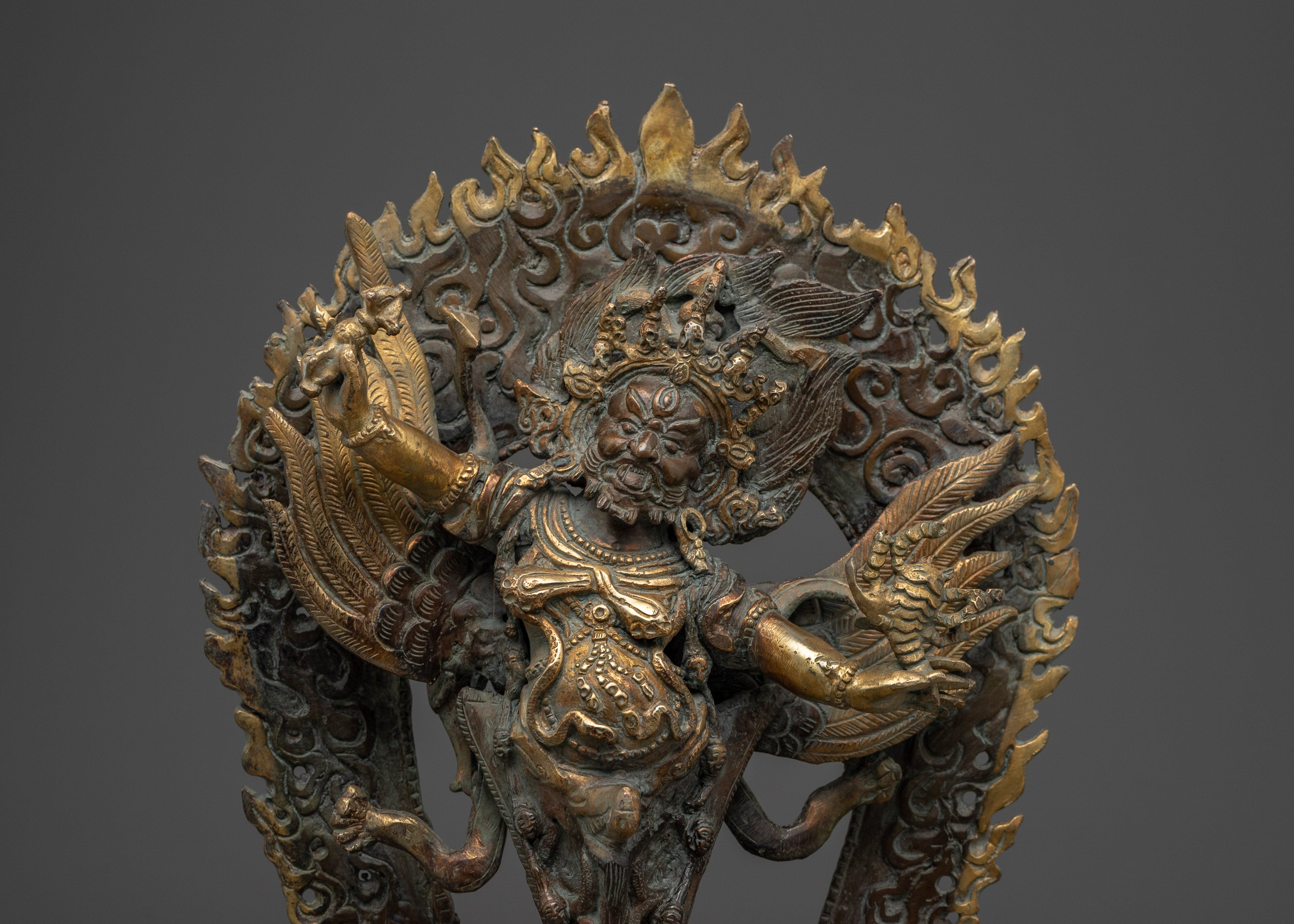 Guru Dragpo with Phurba Statue |  Sacred Statue for Protection & Spiritual Power