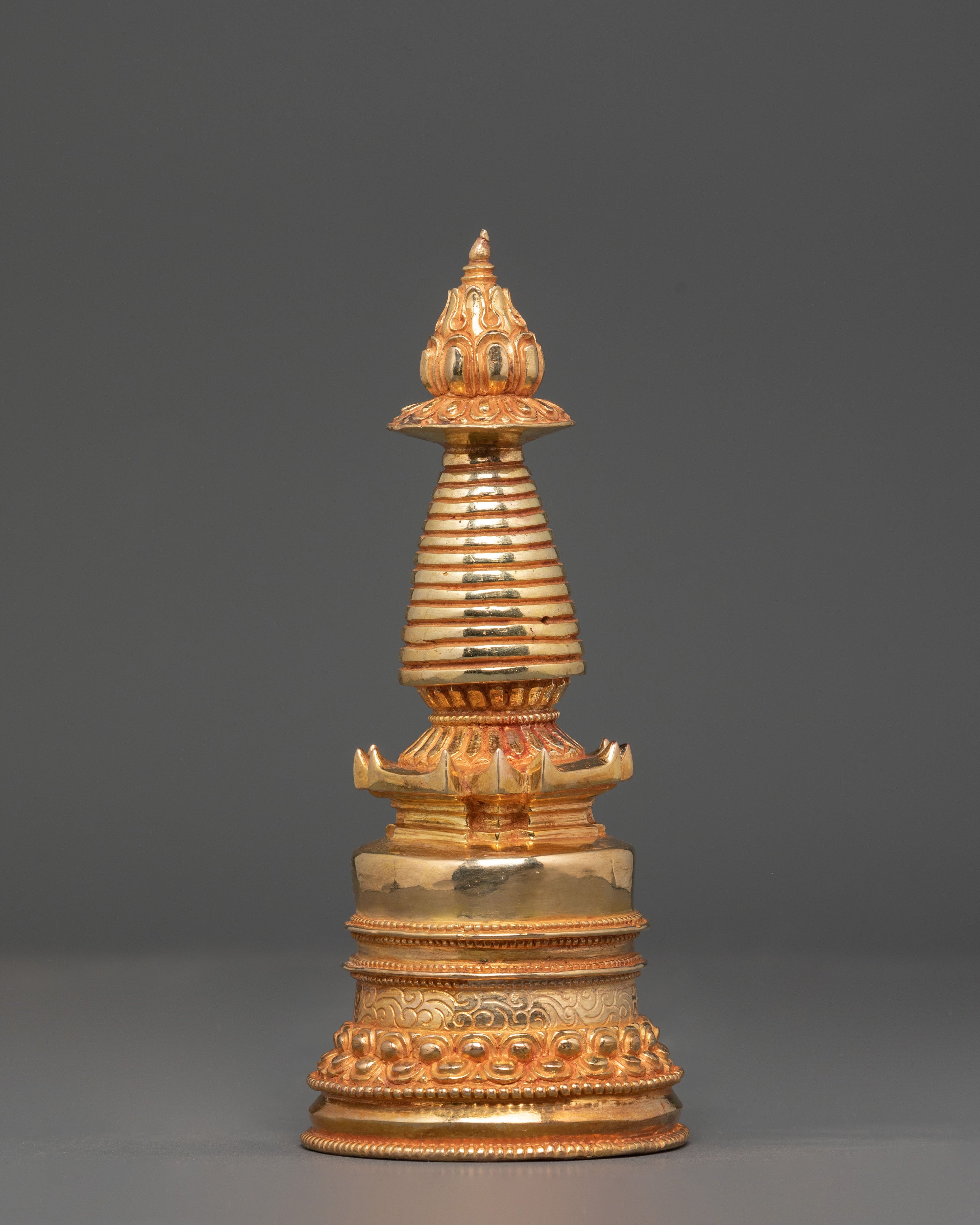 Mini Stupa for Altar | Gold Plated Stupa