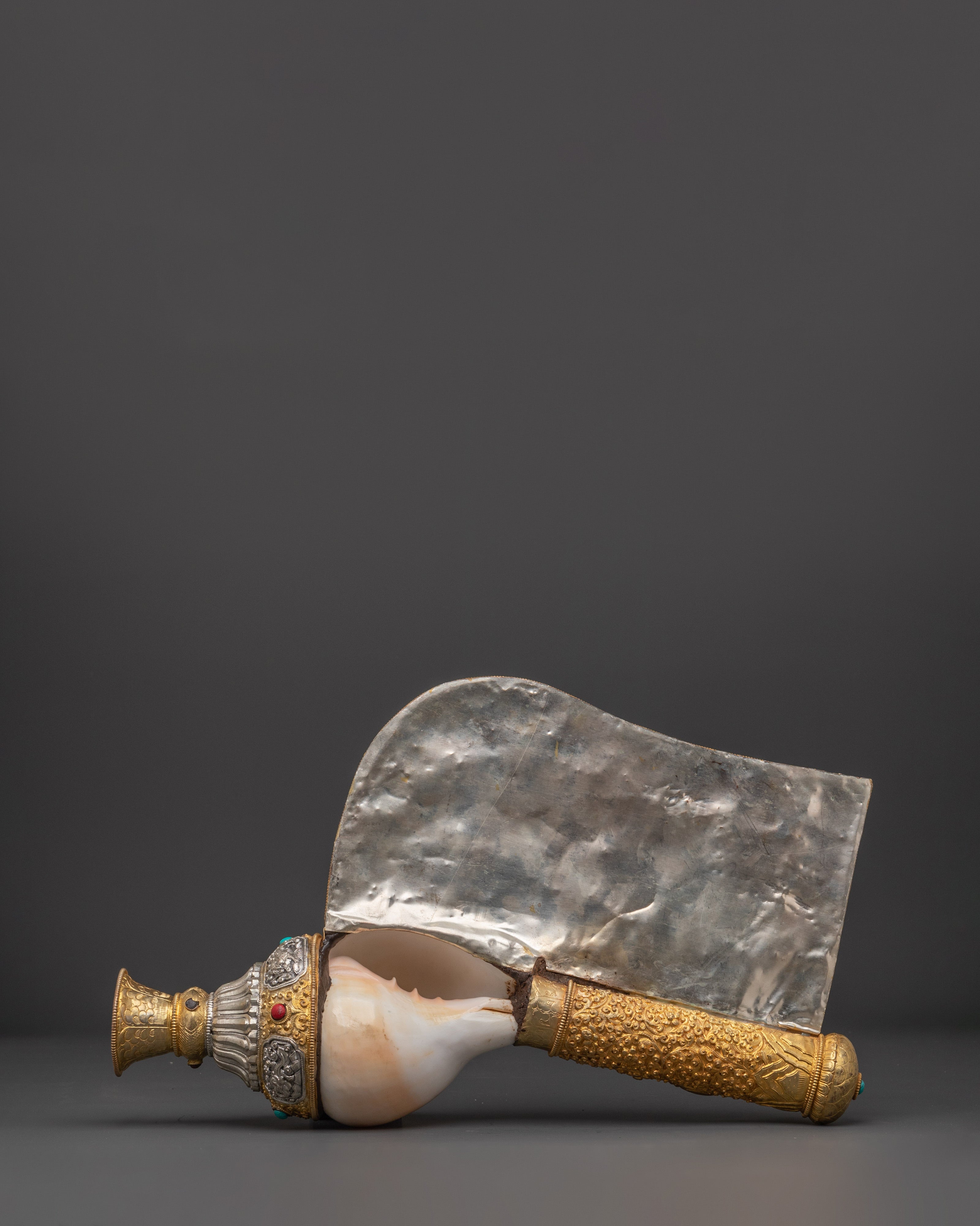 Handcrafted Dragon Engraved Conch Shell | Unique Decorative Conch with Dragon