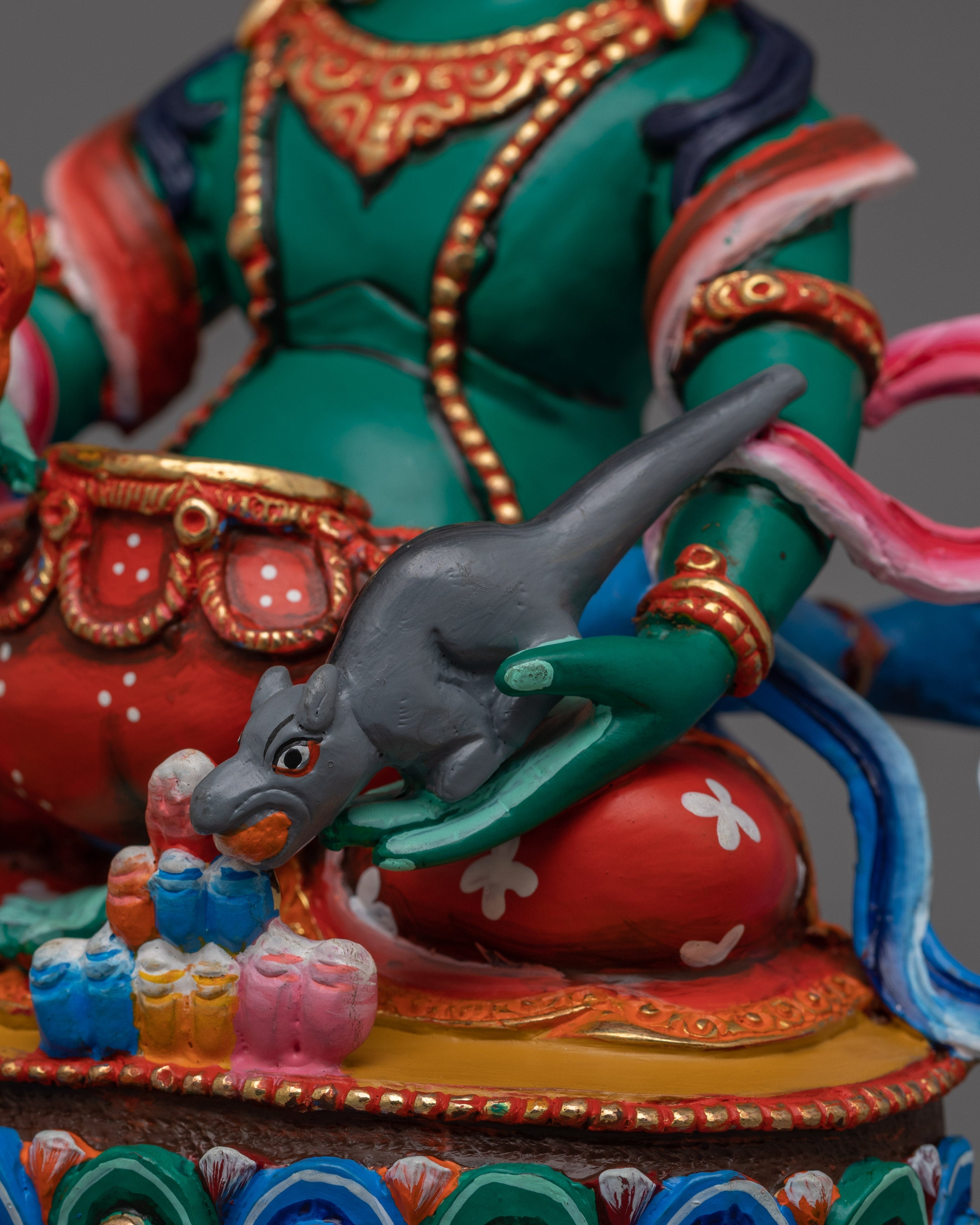 Dzambhala with beautiful consort Statue | Also Known as Wealth Deity