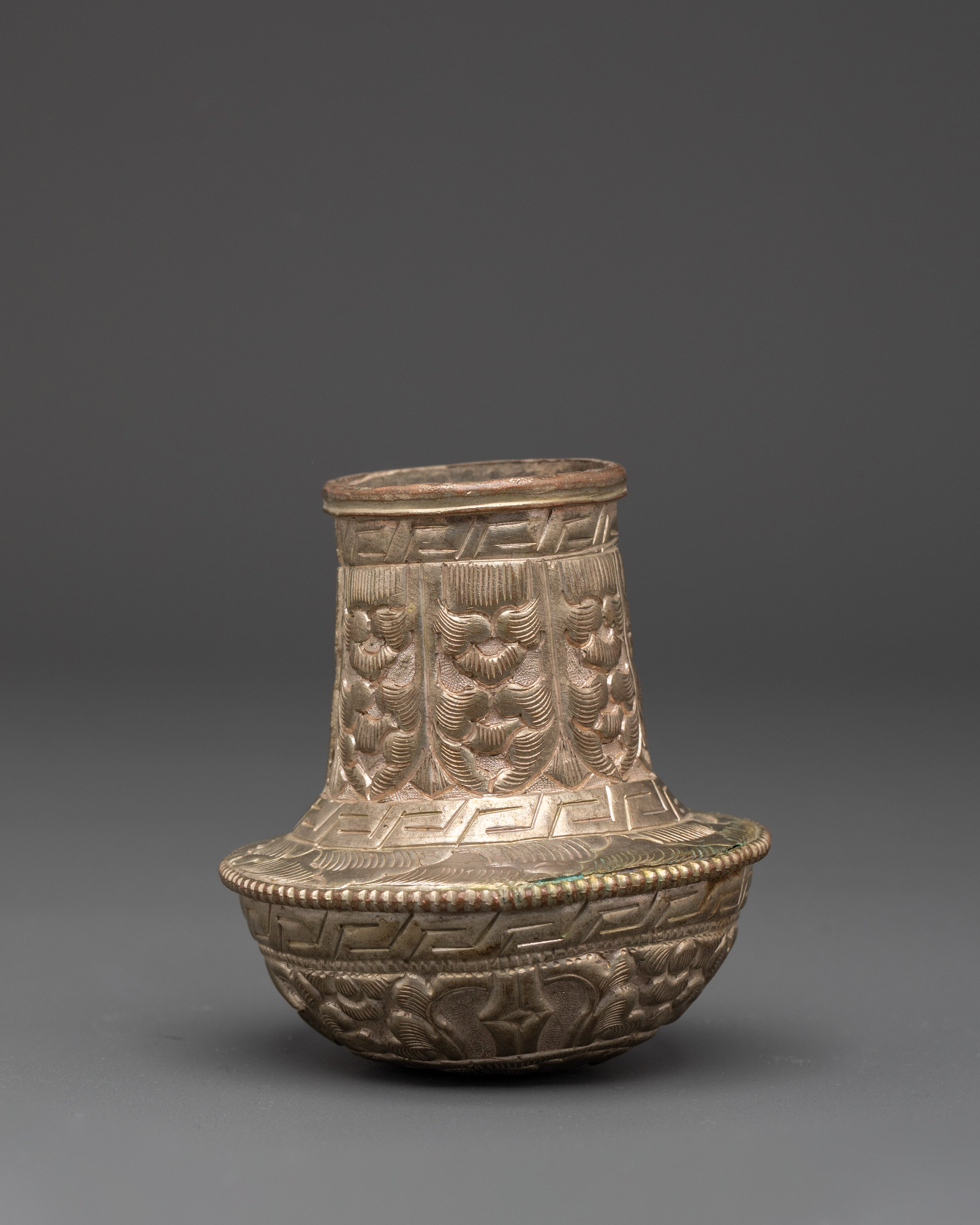 Silver Plated Brocade Stick Cap | Ideal for Spiritual Practices