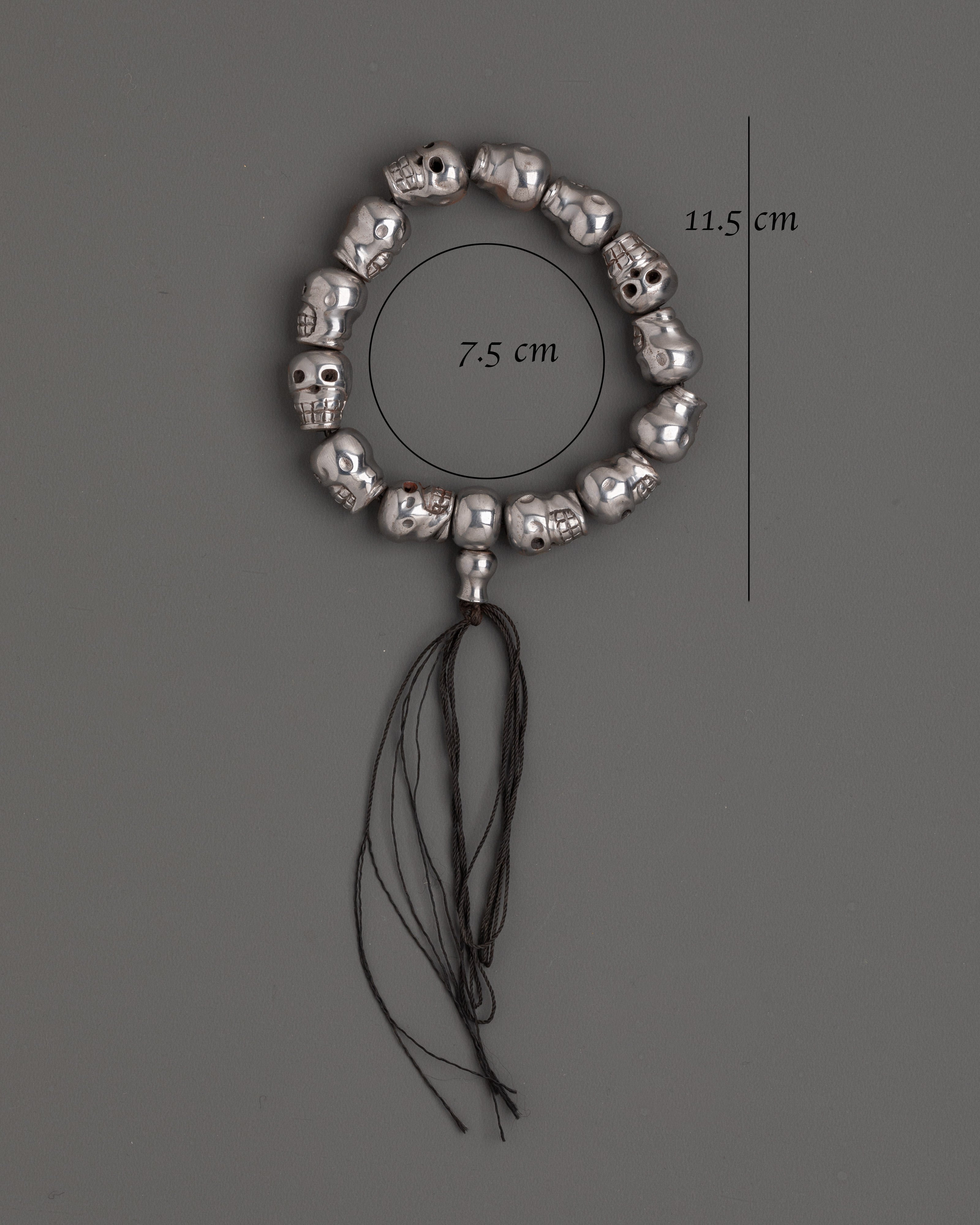Skull Bead Bracelet | Unique Iron Skull Bracelet for Men & Women