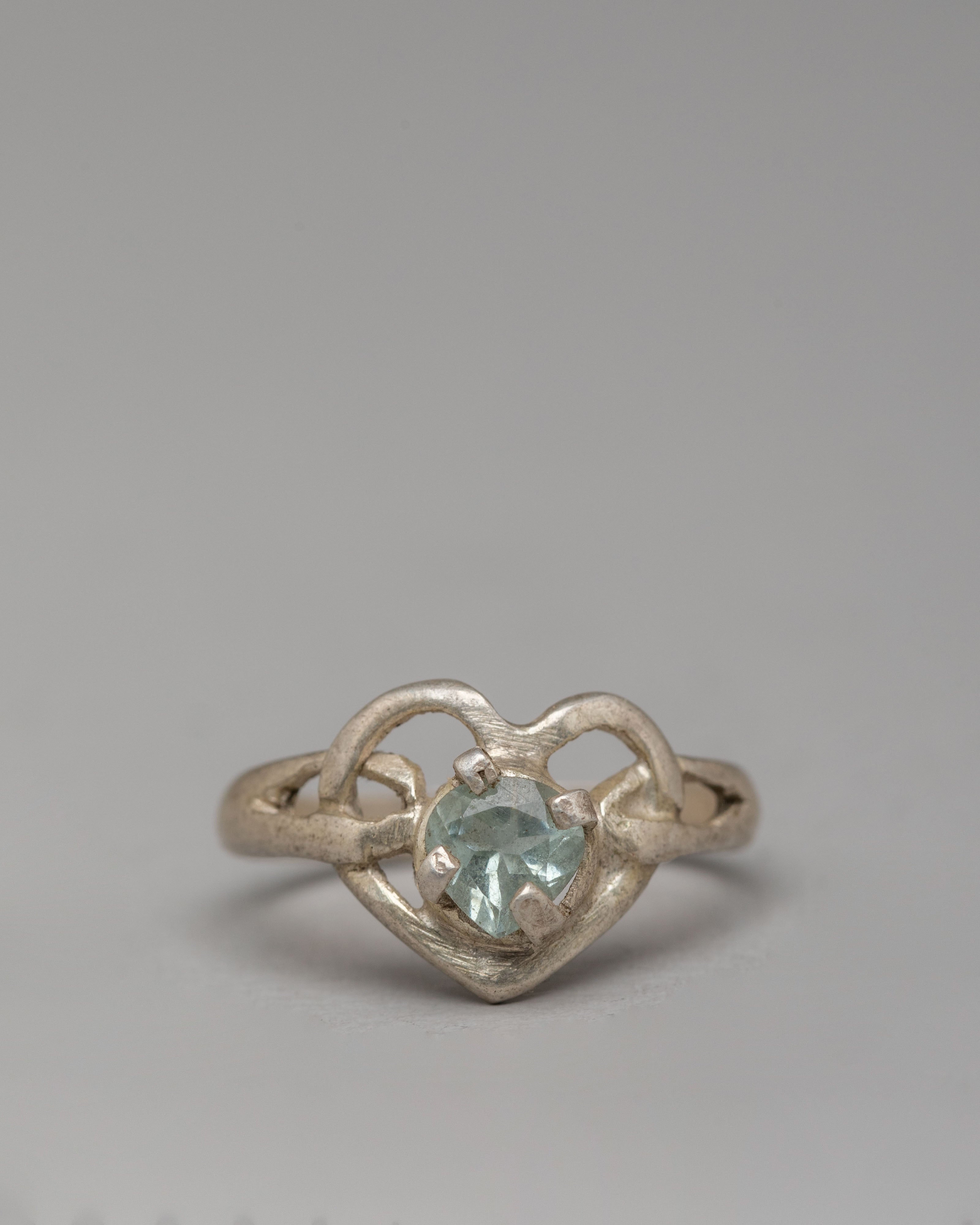 Three Piece Silver Ring Set | Handcrafted Natural Zircon Rings