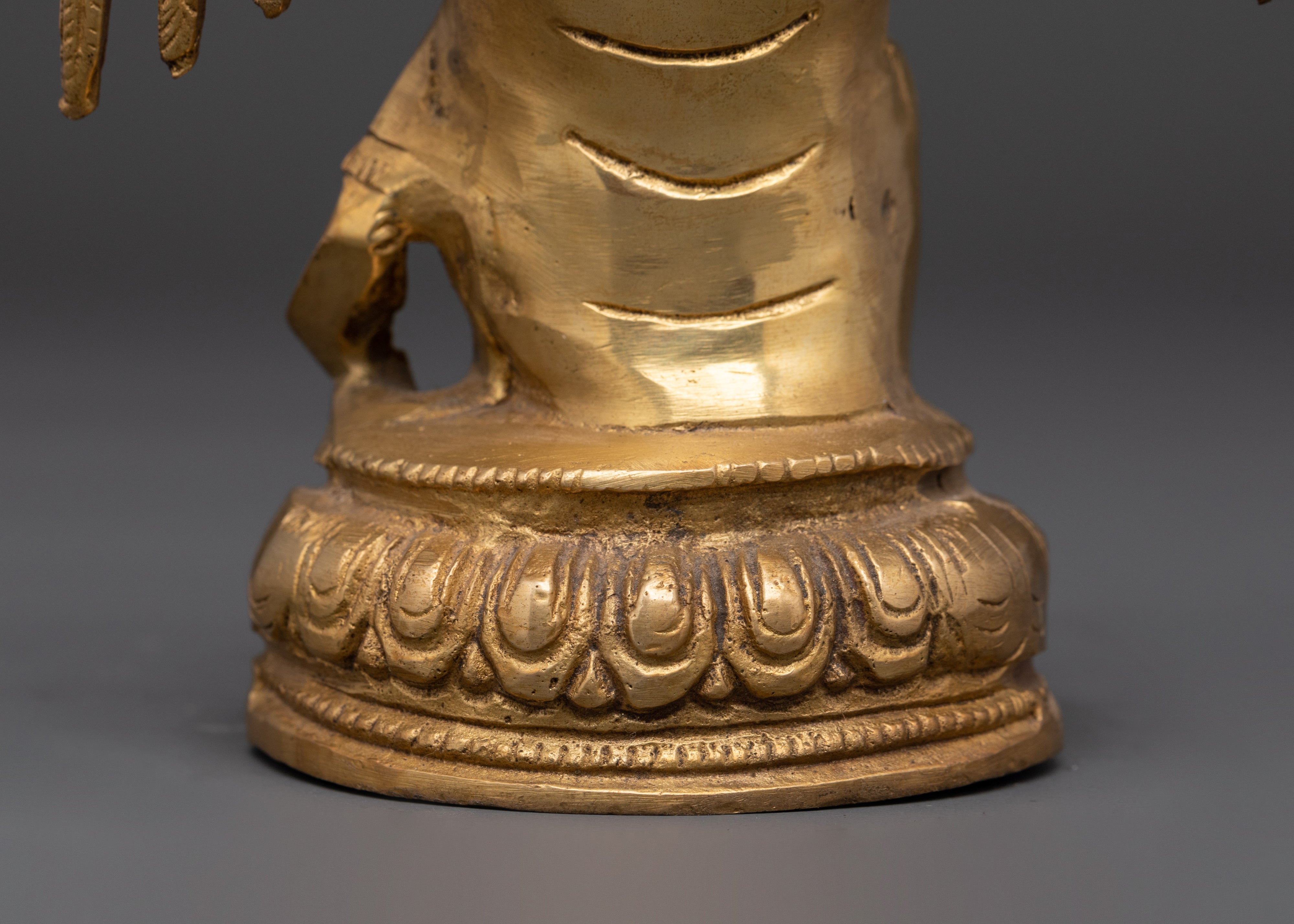 Handcrafted Tibetan Garuda Protector | Brass Buddhist Statue