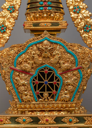 Tibetan Buddhist Enlightenment Stupa | Symbol of Enlightenment and Spiritual Devotion