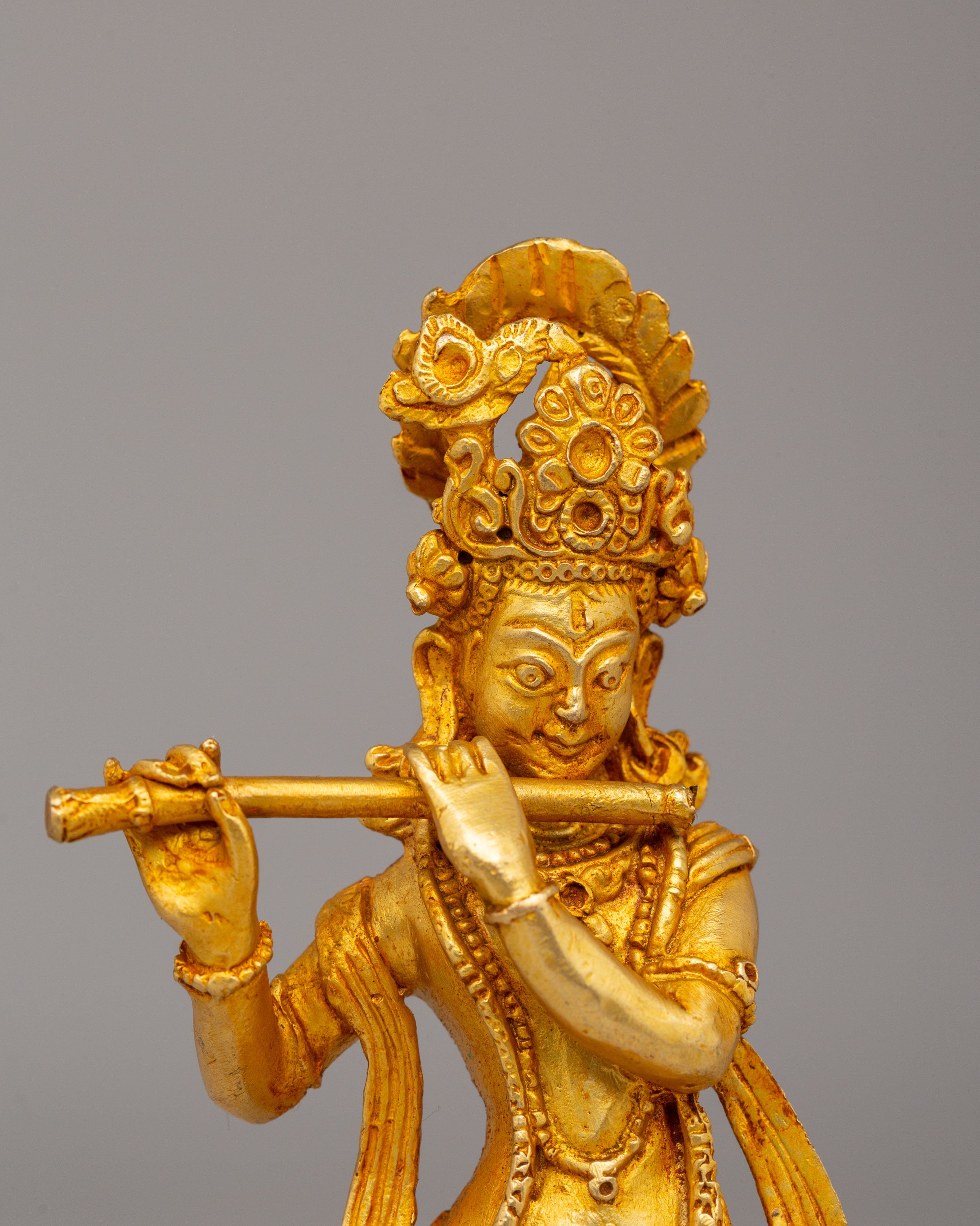 Sacred Krishna Statue | Hindu Deity Statue for Meditation