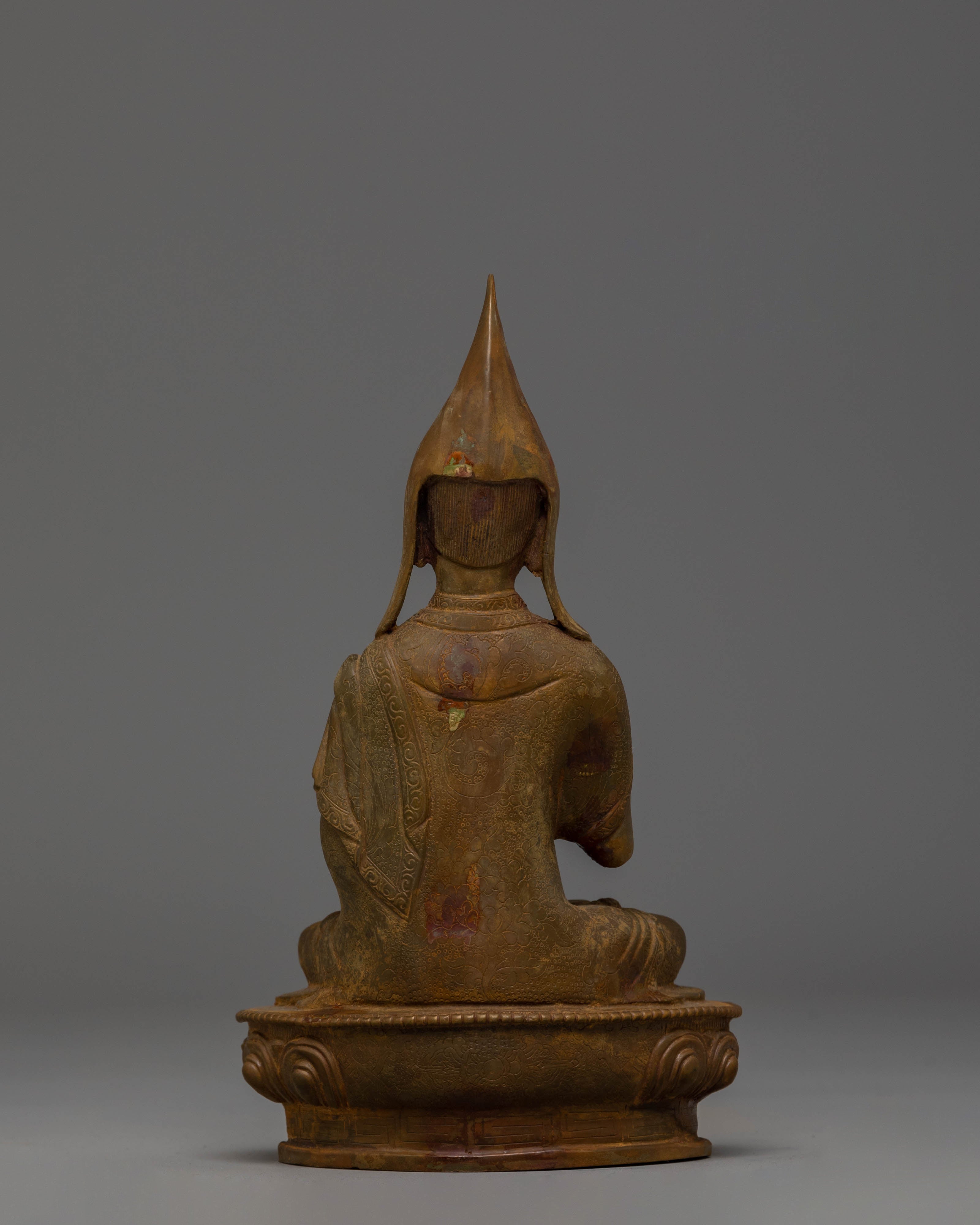 Sacred Tsongkhapa Je Statue Set | Tibetan Buddhist Figurines