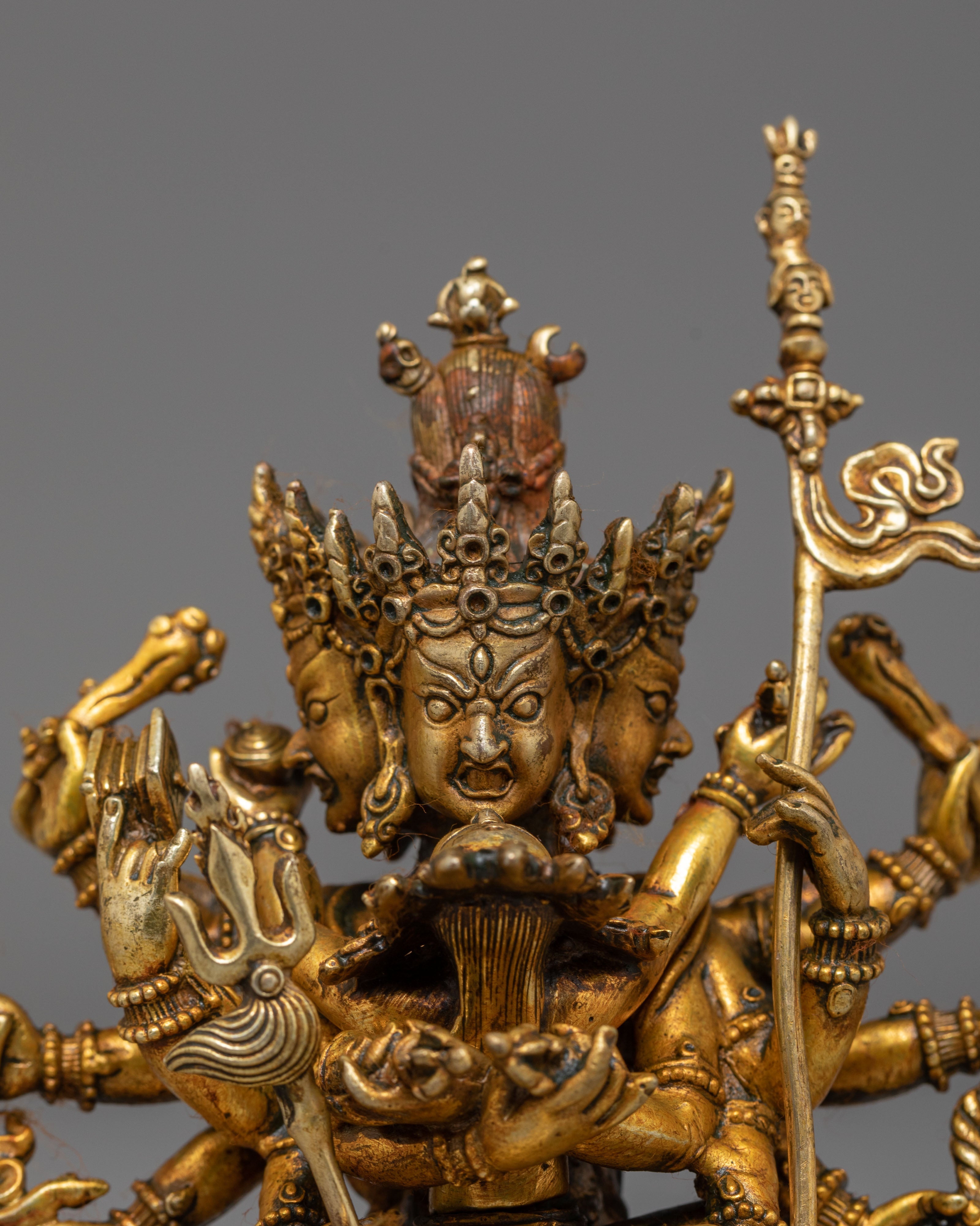 Statue of Tantric Deity Chakrasambhara | Handmade Buddhist Sculpture