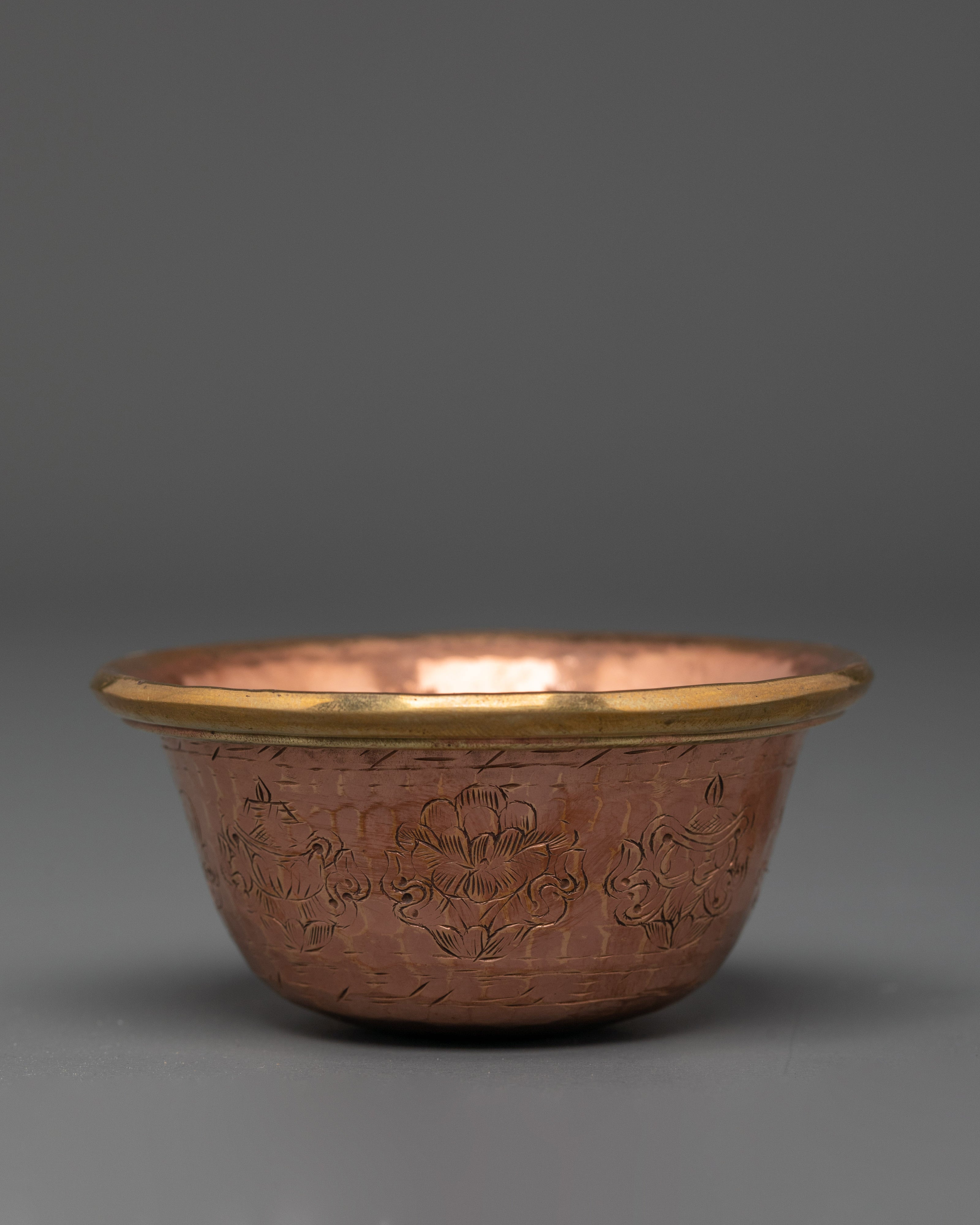 Handmade Spiritual Ceremony Offering Bowl Set | Ritual Copper Bowls for Meditation