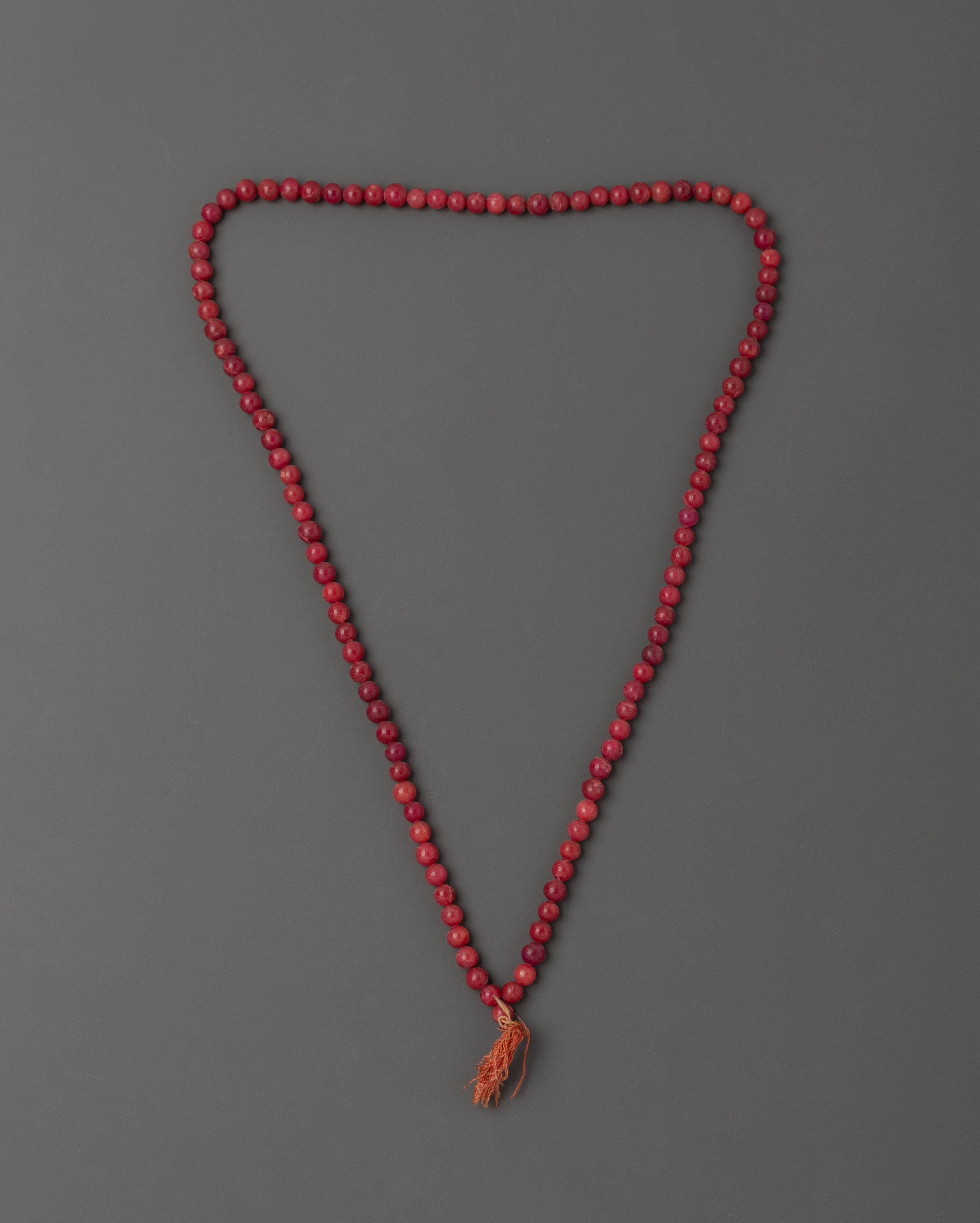Artificial Ruby Mala Craft | Handmade Meditation Craft