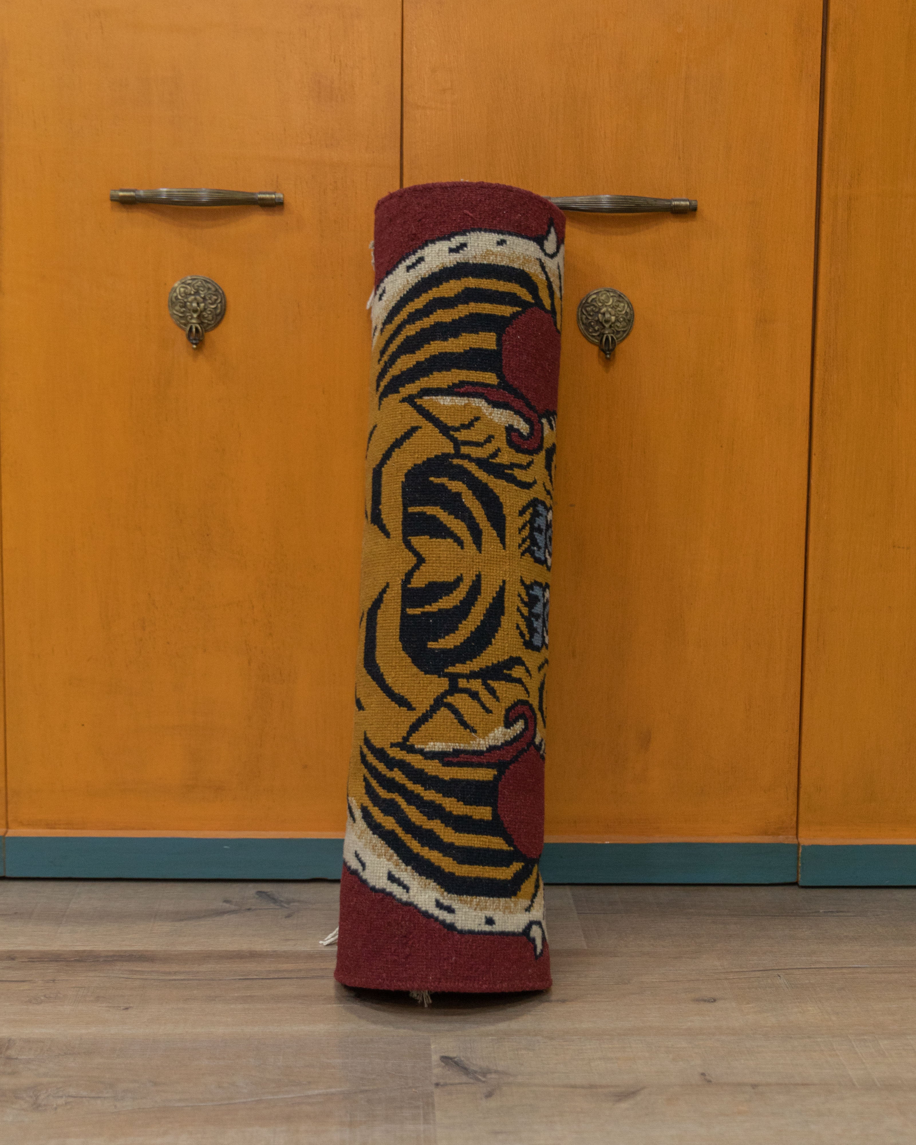 Handwoven Meditation Rug | Tibetan Wool Carpet for Mindful Living