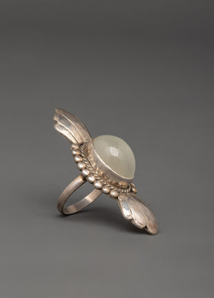 Sterling Silver Ring with Artificial Stone | Lightweight Jewelry