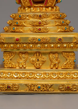 Machine-Made Namgyalma Stupa Statue | Traditional Buddhist Symbol for Meditation and Blessings