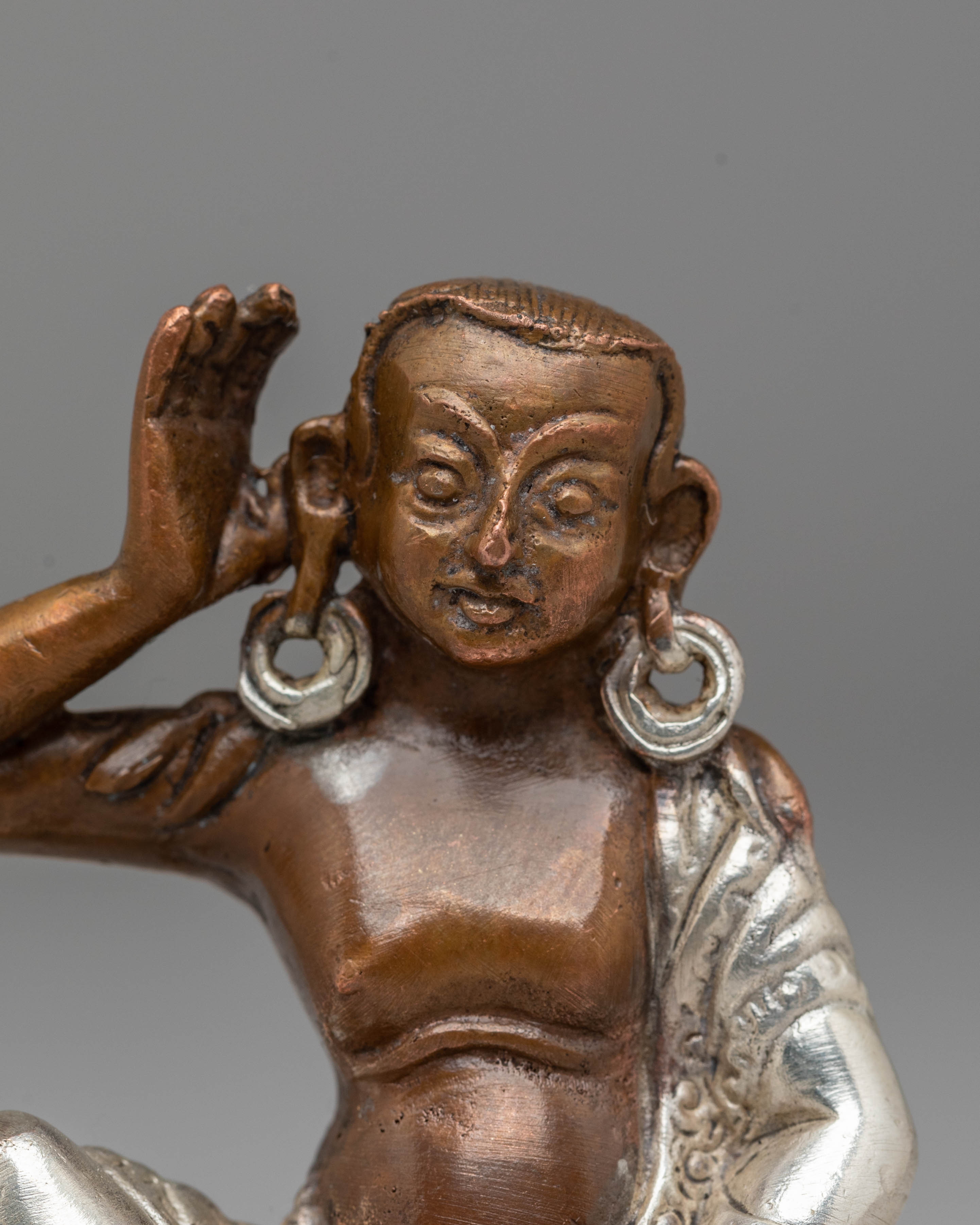 Buddhist Milarepa Handmade Statue | Tibetan Yogi Statue for Altar