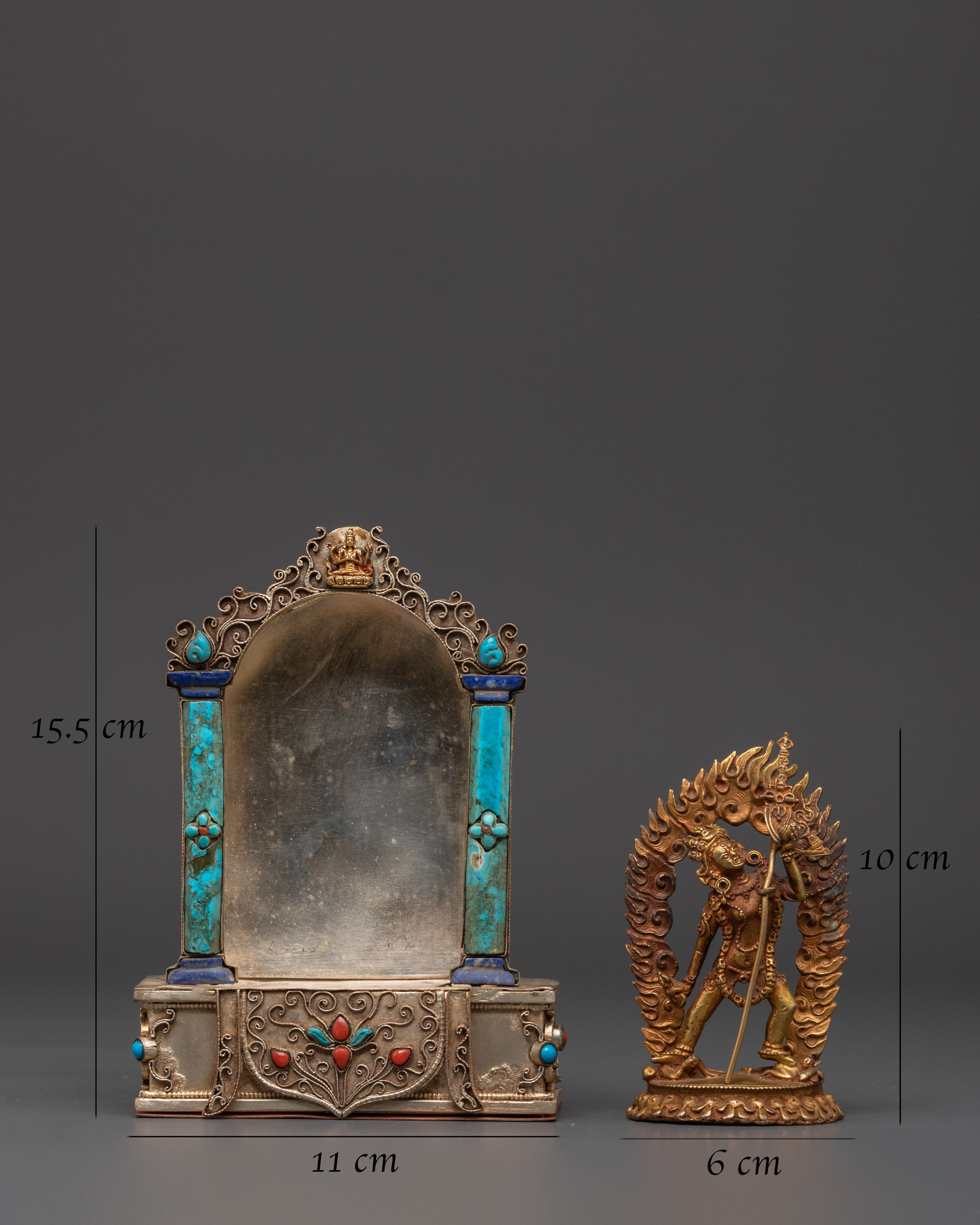 Ghau box with Vajrayogini | Tibetan Buddhist Shrine
