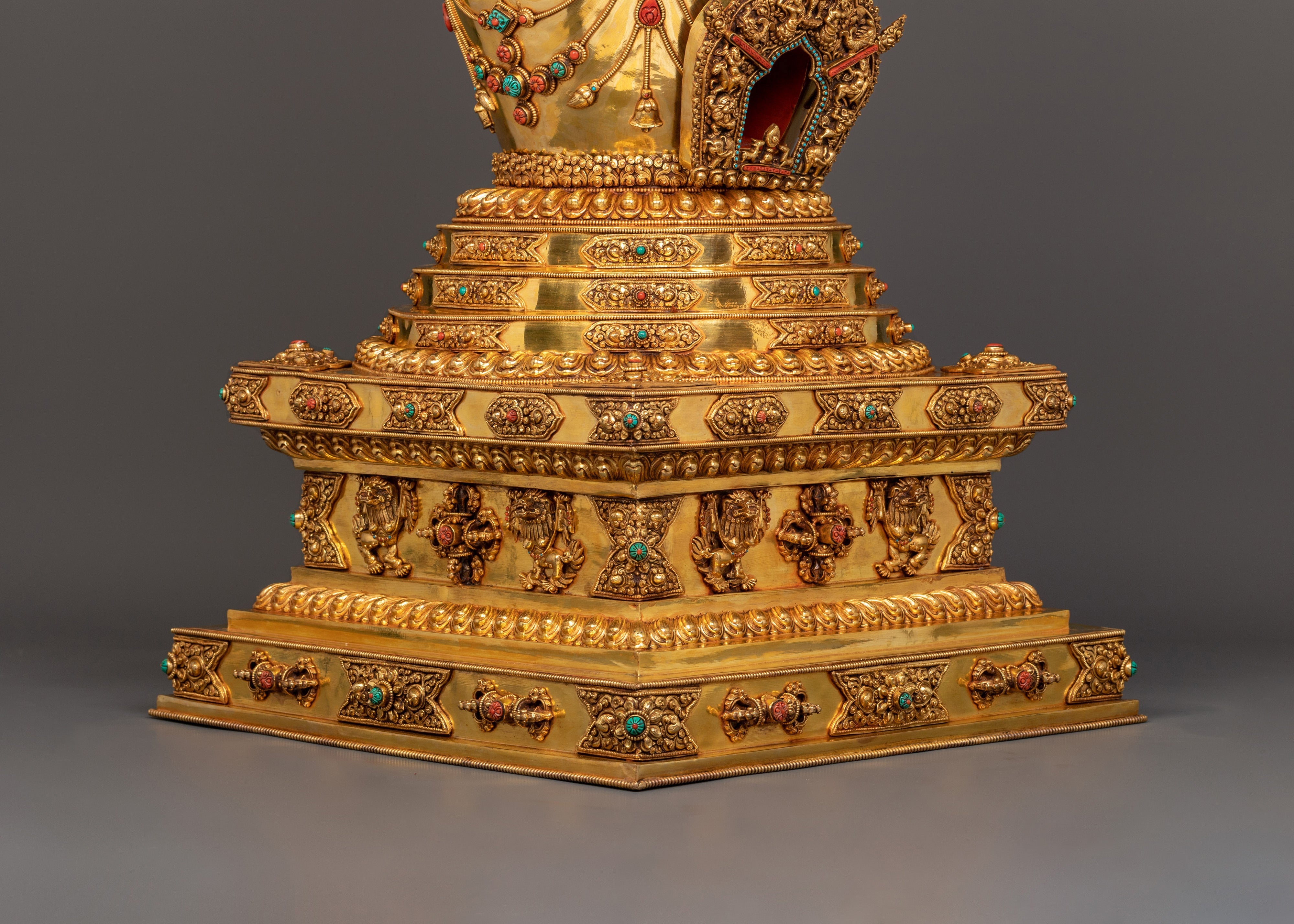 Stupa with Gold Plating | Sacred Meditation Symbol