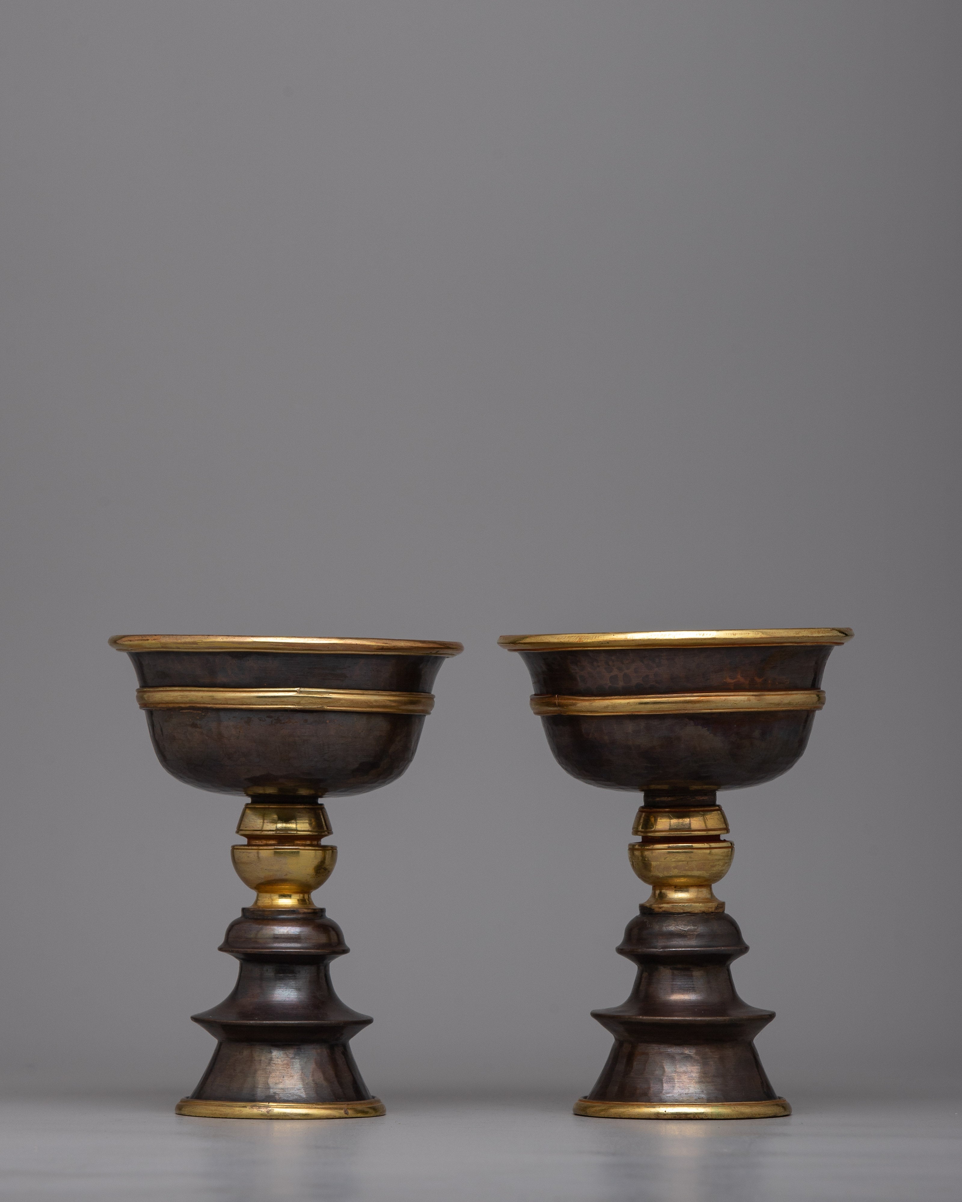 Tibetan Ghee Lamp Set | Illuminate Your Altar with Tibetan Ghee Lamp