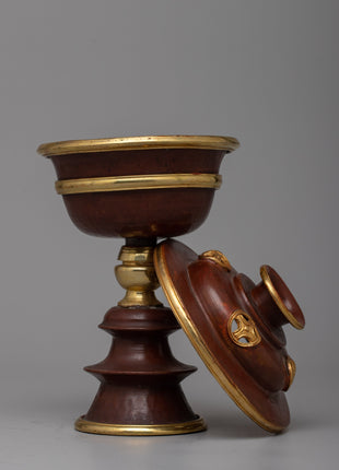 Tibetan Oil Lamps Set | Awaken Spiritual Radiance with Tibetan Ghee Lamp