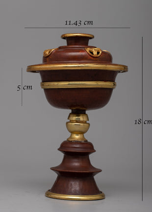 Tibetan Oil Lamps Set | Awaken Spiritual Radiance with Tibetan Ghee Lamp