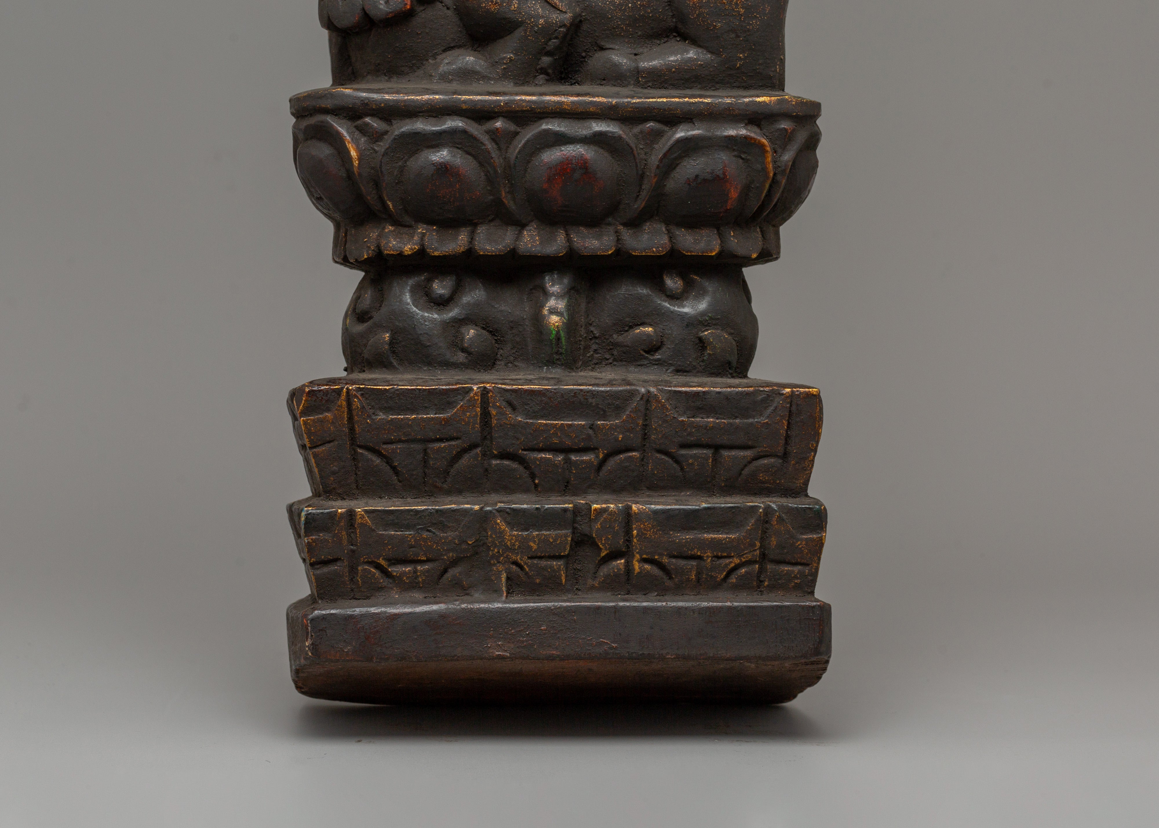 Hand-Carved Indrani Wooden Strut | Spiritual Art Work and Home Decor