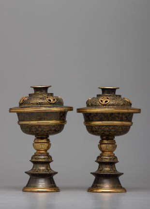 Butter Lamp Offerings Set | Illuminate Your Altar with Butter Lamp Offerings