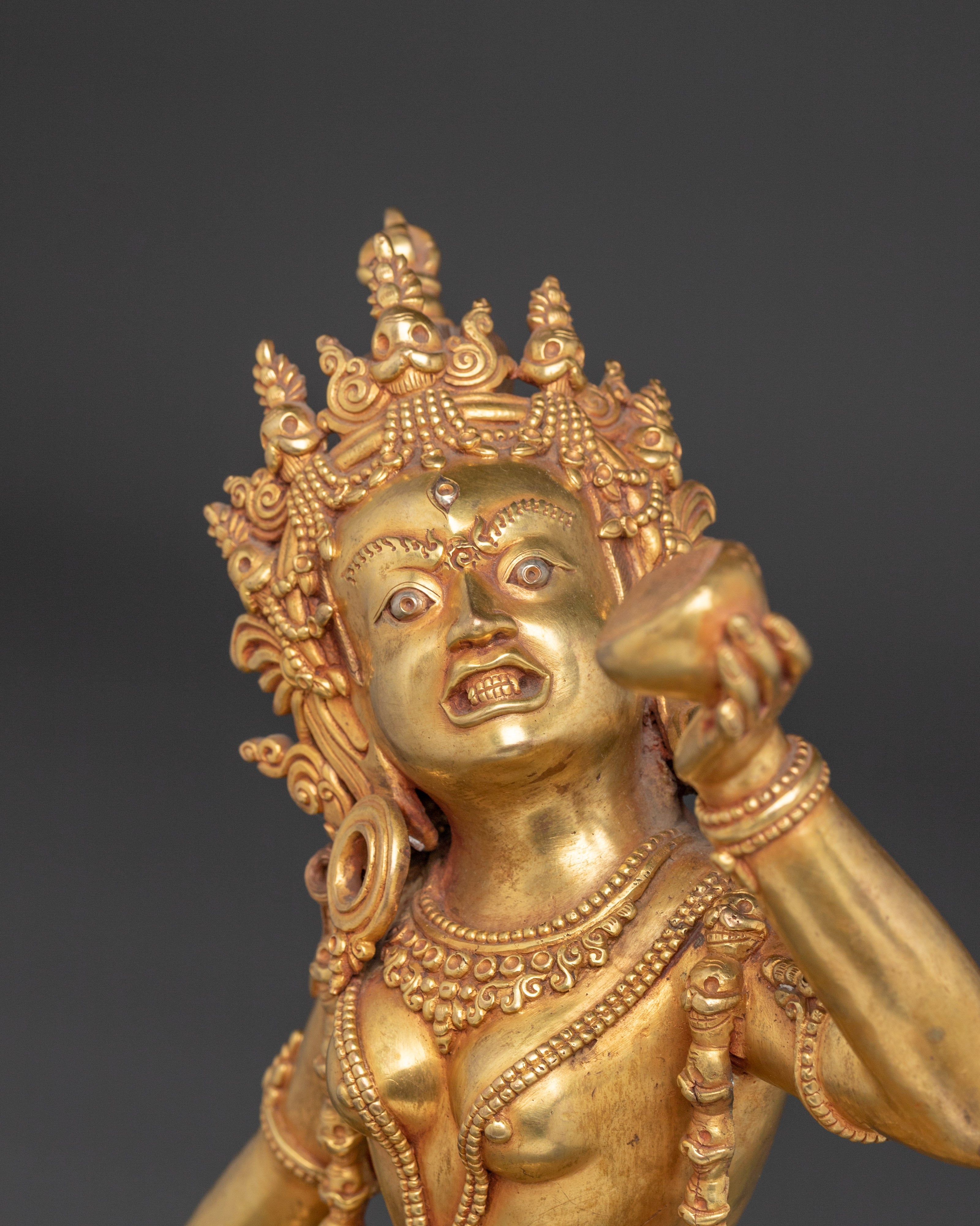 Handcrafted Vajrayogini Golden Statue | Queen of Dakini