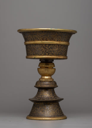Buddhist Dipa Butter Lamp Set | Radiant Illumination for Sacred Spaces