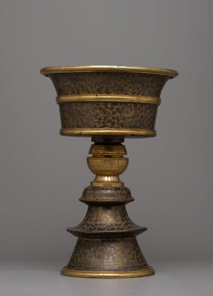 Buddhist Dipa Butter Lamp Set | Radiant Illumination for Sacred Spaces