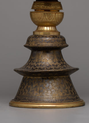 Buddhist Dipa Butter Lamp Set | Radiant Illumination for Sacred Spaces